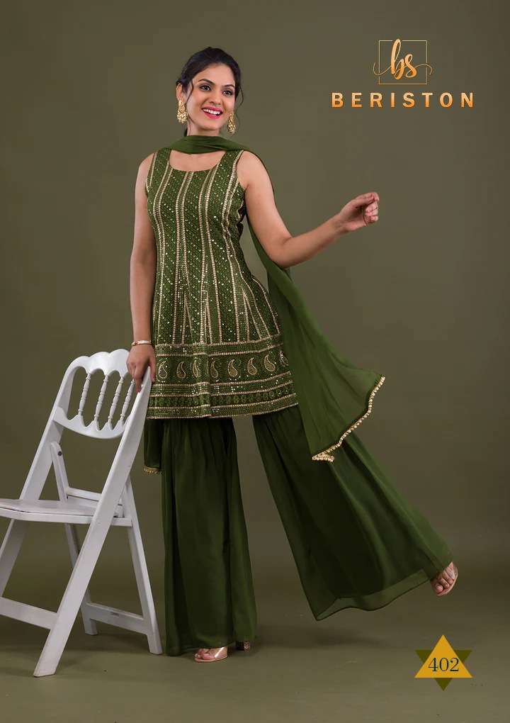 Beriston Bs Vol 4 Fancy Readymade Sharara Stylish Suit New Designs view 4