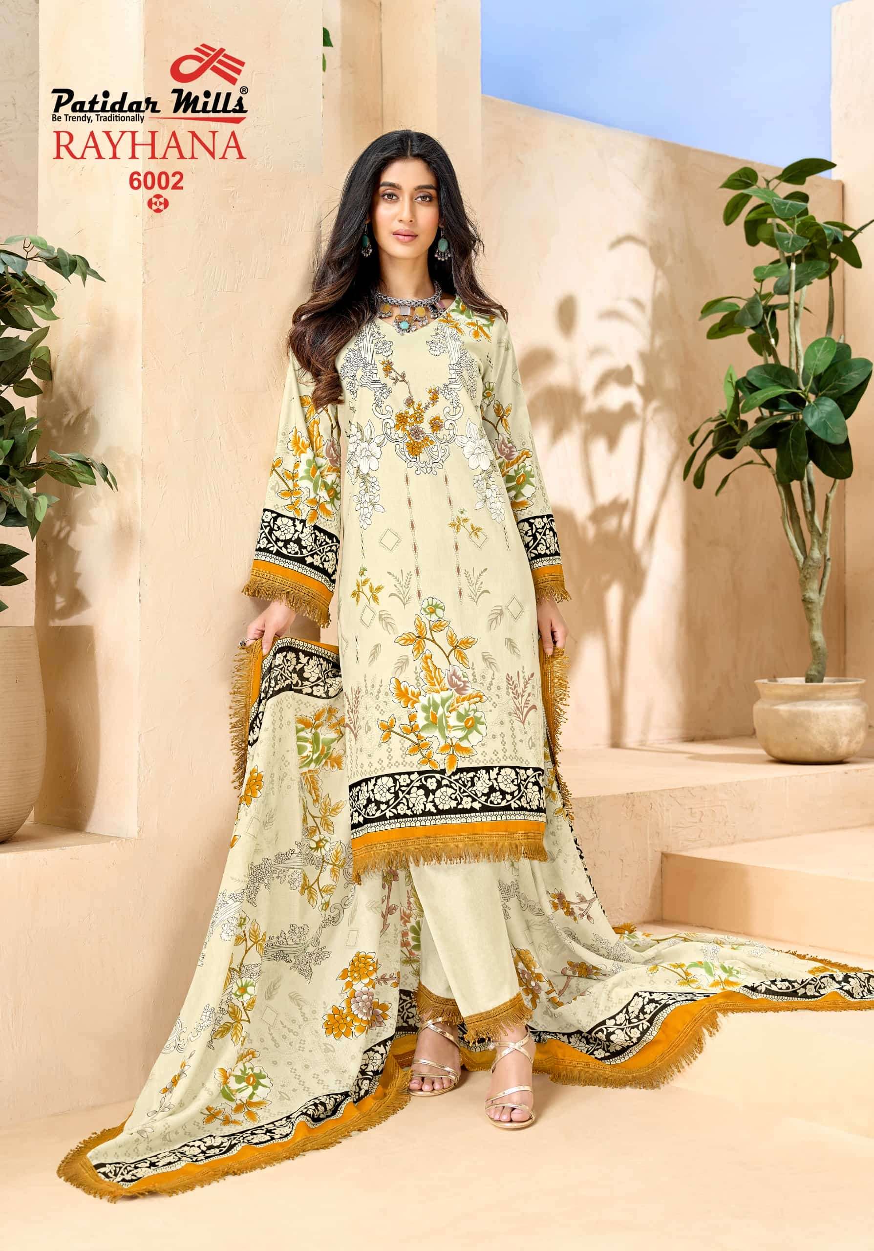 Patidar Mills Rayhana Vol 2 Fancy Cotton Dress Material Catalog