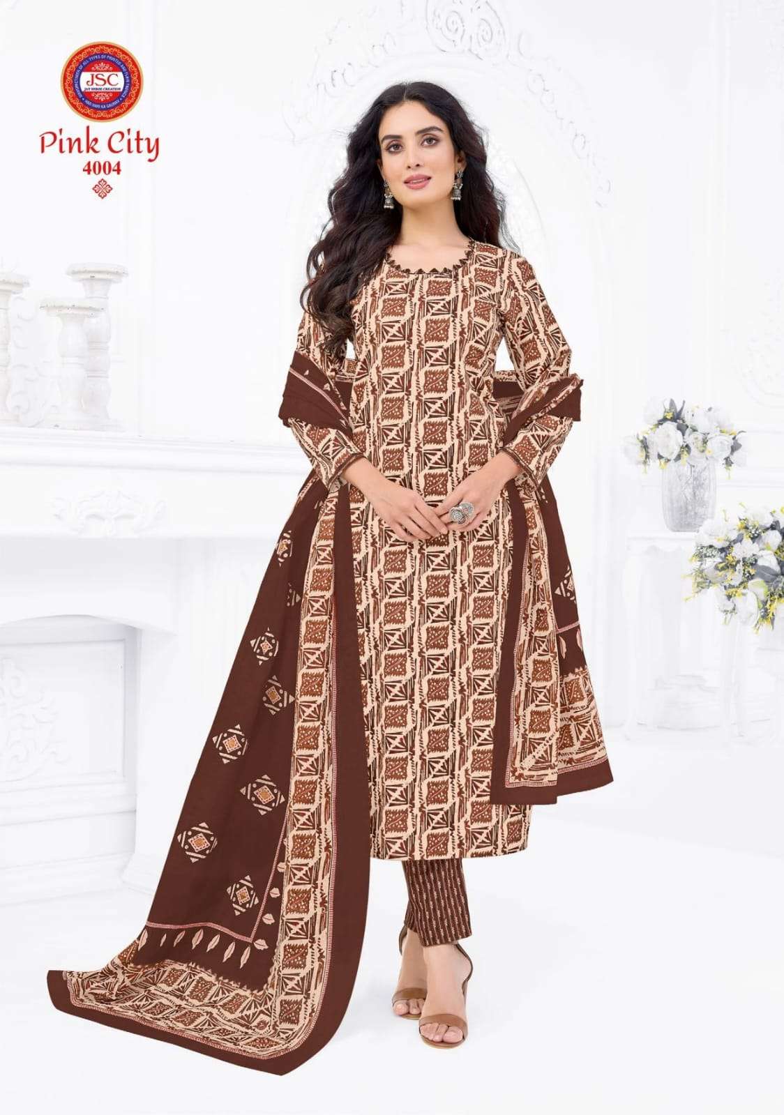 Jsc Pink City Vol 1 Unstitch Cotton Salwar Suit view 11