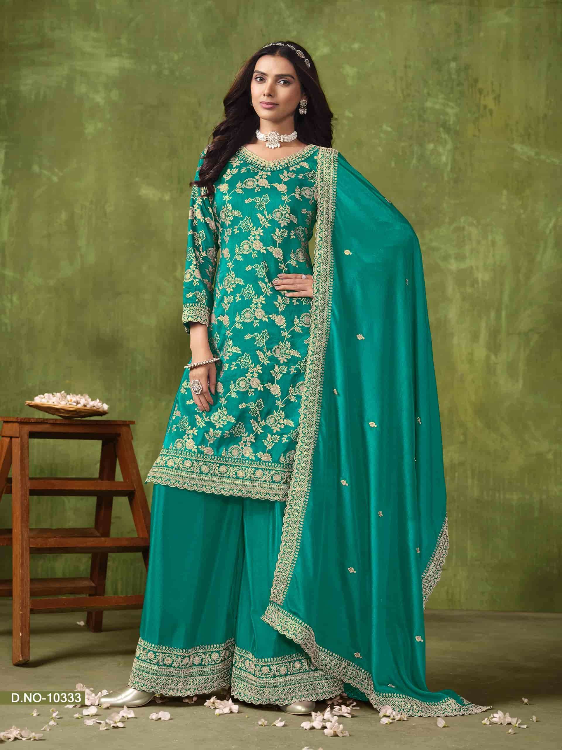 Anjubaa Vol 33 Party Wear Style Designer Sharara Suit Wholesalers view 6
