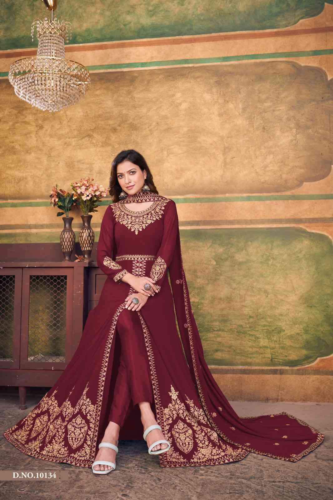 Anjubaa Vol 13 Designer Front Cut Party Wear Dress view 10