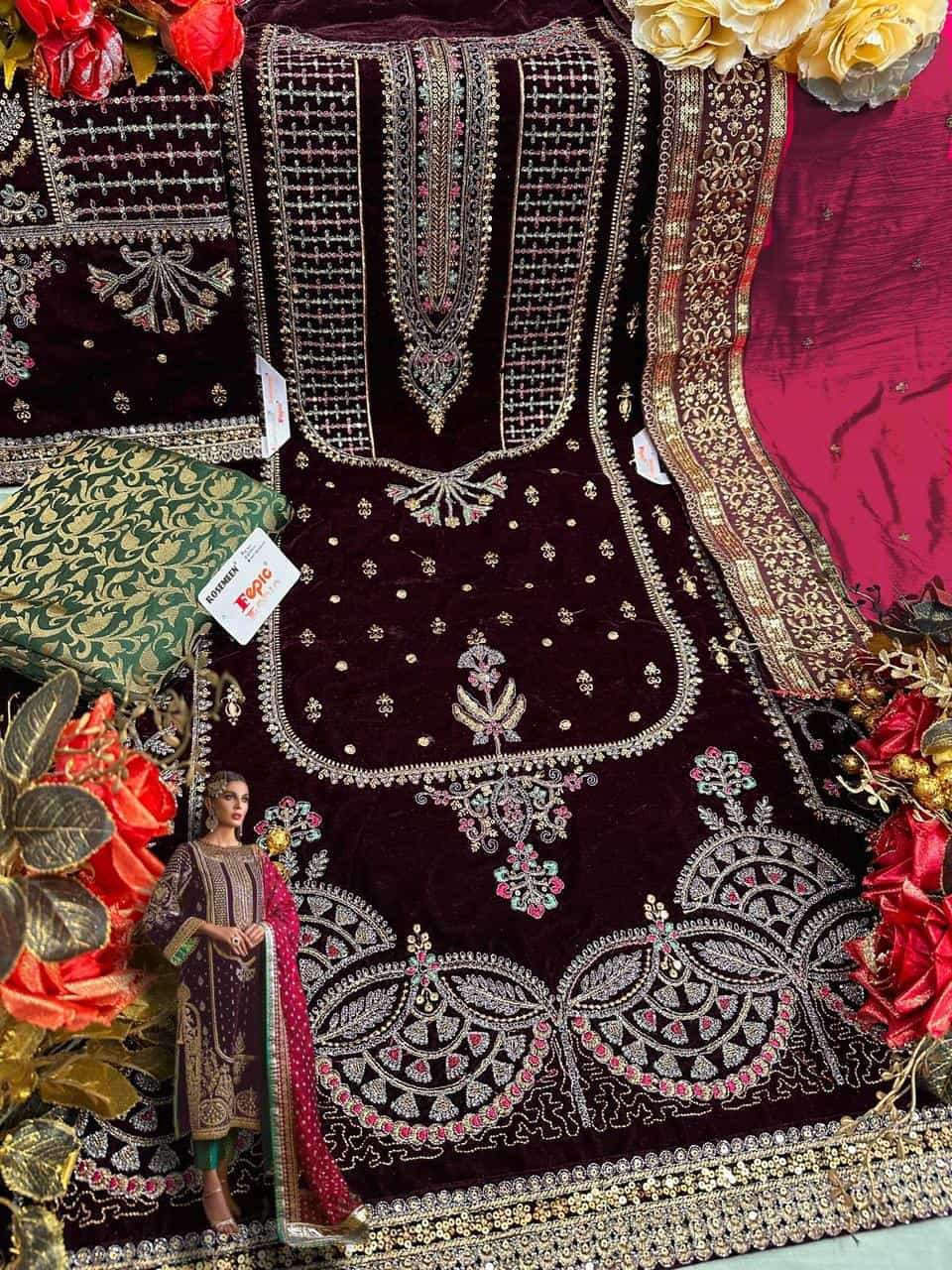 Fepic V 17032 C Exclusive Latest Heavy Designer Party Wear Pakistani Suit Collection view 2