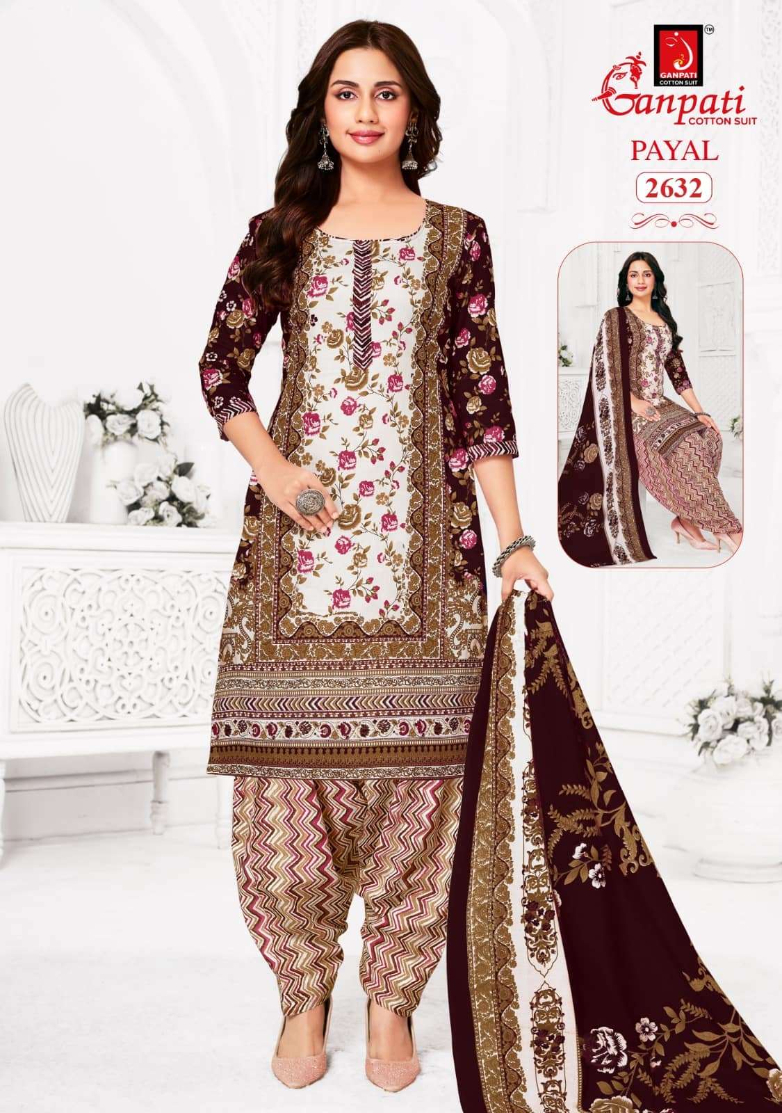 Ganpati Payal Vol 12 Pure Cotton Dress Material Catalog view 8