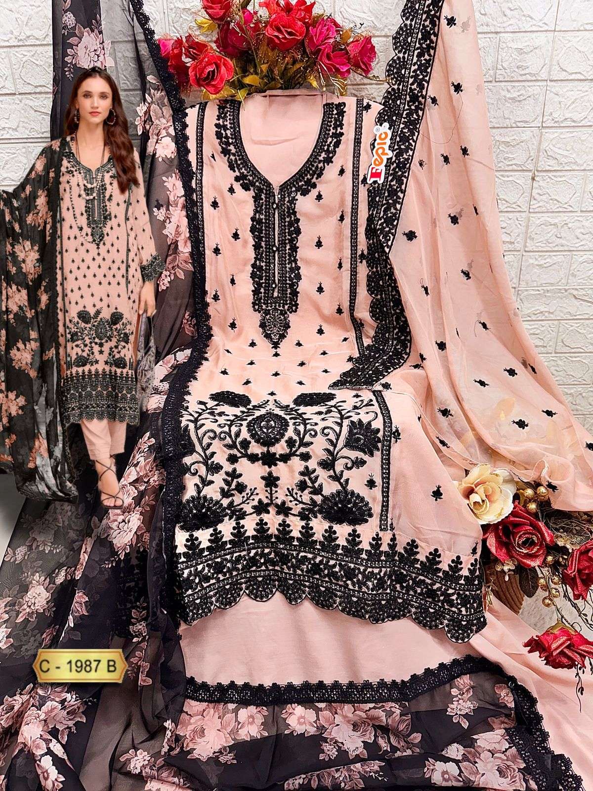 Fepic C 1987 Colors Pakistani Salwar suit Collection view 5