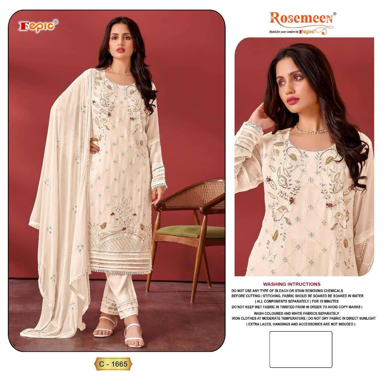 Fepic C 1665 Colors Festive Wear Style Heavy Designer Pakistani Suit Wholesalers view 2
