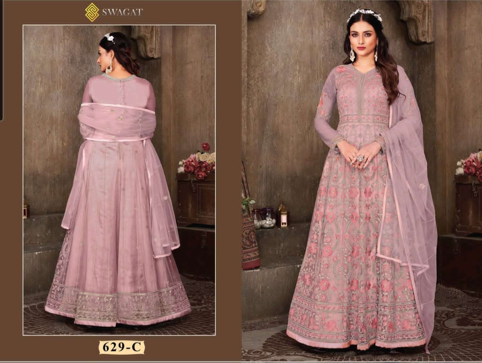 Swagat Voilet 629 Colors Party Wear Fancy Suit Collection view 2