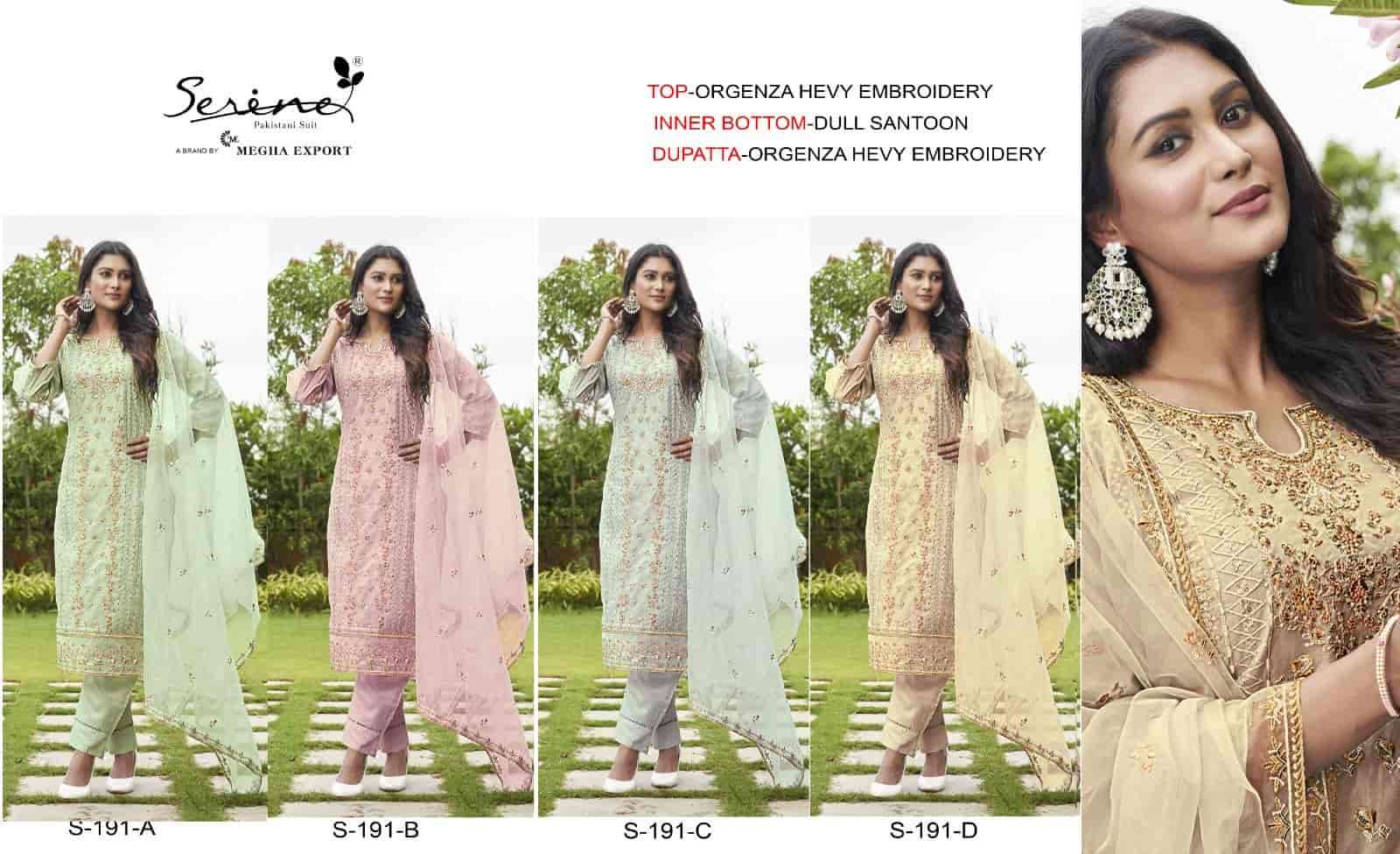 Serine S 191 Colors Festive Wear Style Pakistani New Designs Suit Wholesalers view 5