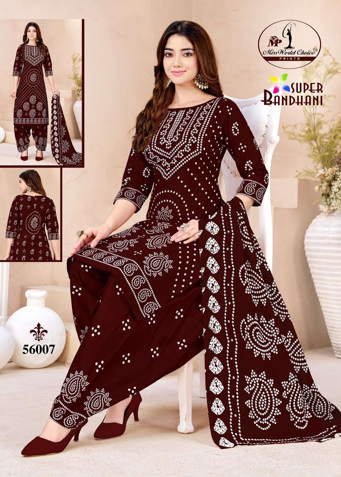Miss World Choice Super Bandhani Vol 56 Pure Cotton Bandhani Suit view 6