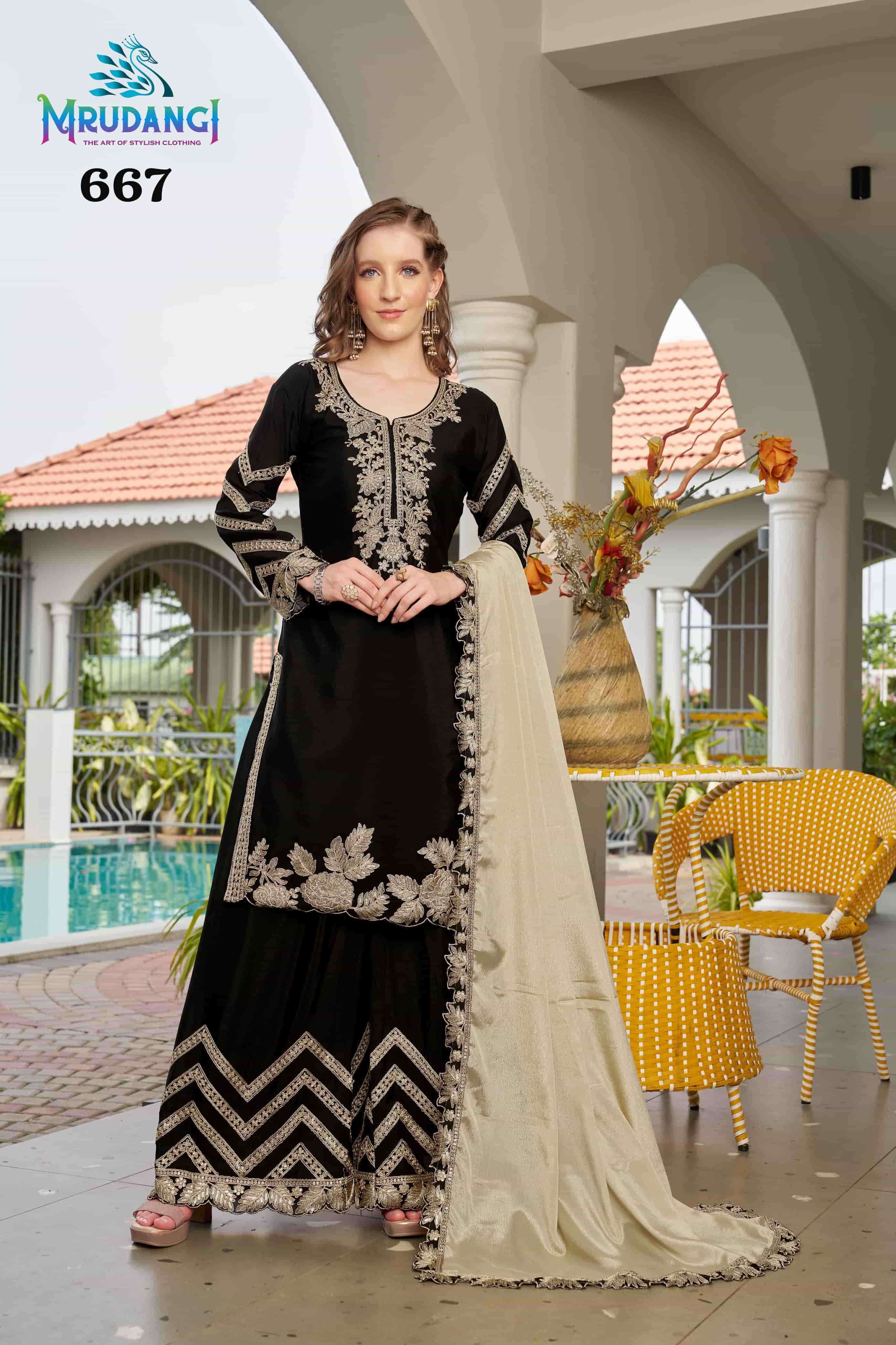 Mrudangi Jessica Stitched Suit Collection At view 9