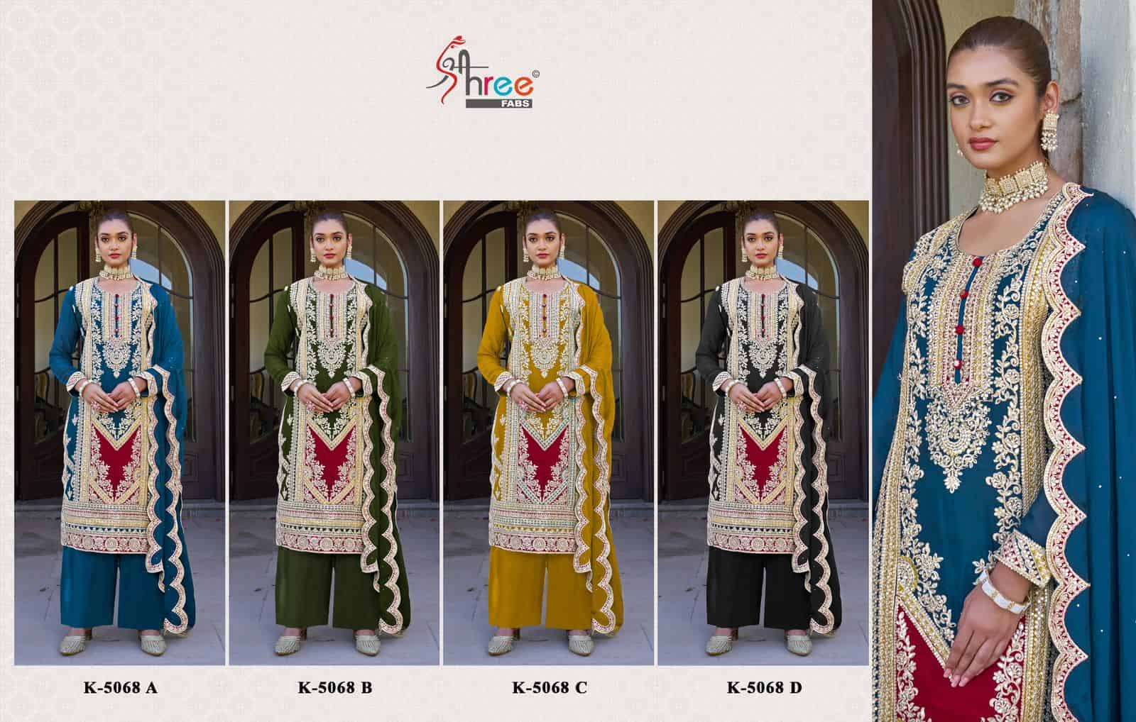 Shree Fabs K 5068 Colors New Latest Embroidered Designer Salwar Kameez Wholesalers view 5