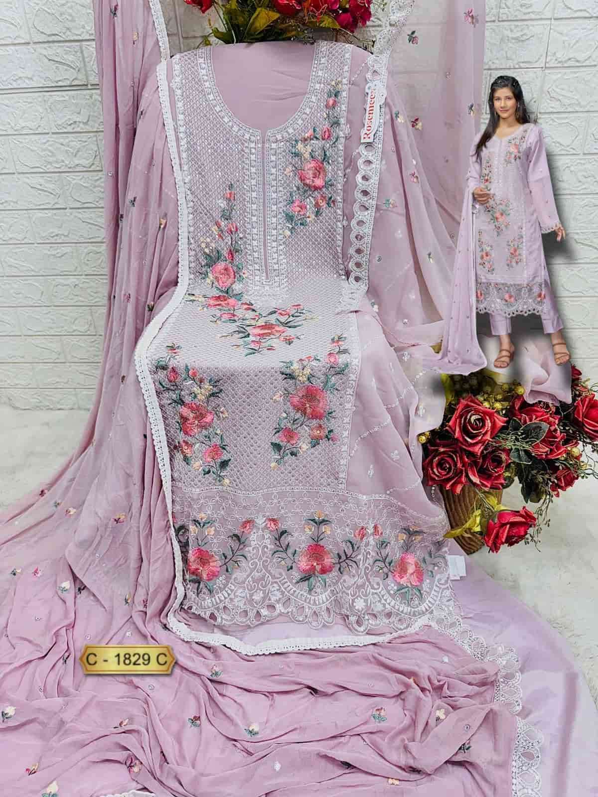 Fepic C 1829 C Georgette Designer Pakistani Embroidered Suit Collection view 2