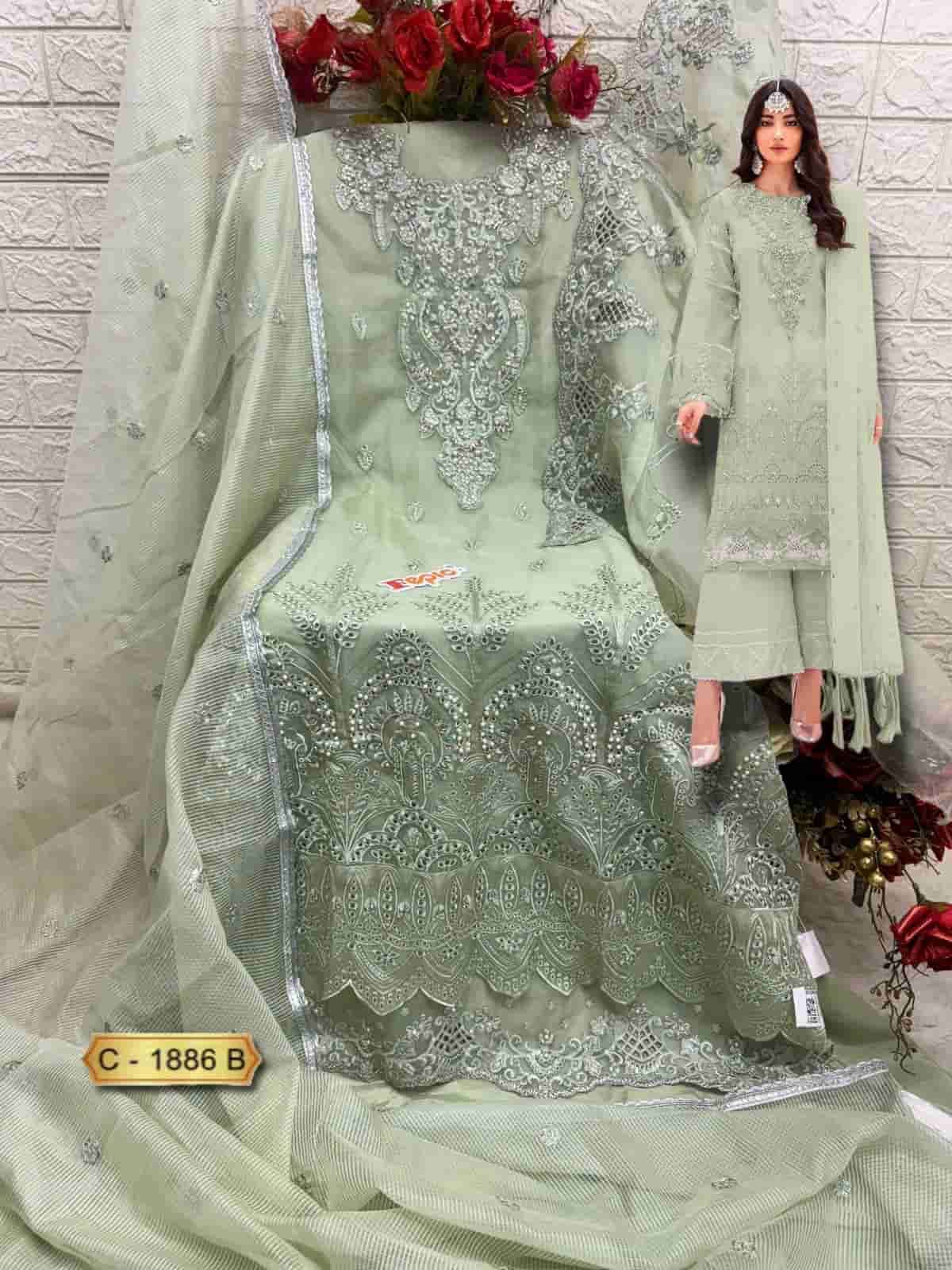 Fepic C 1886 B Festive Wear Style Designer Organza Salwar Suit Ensemble view 2