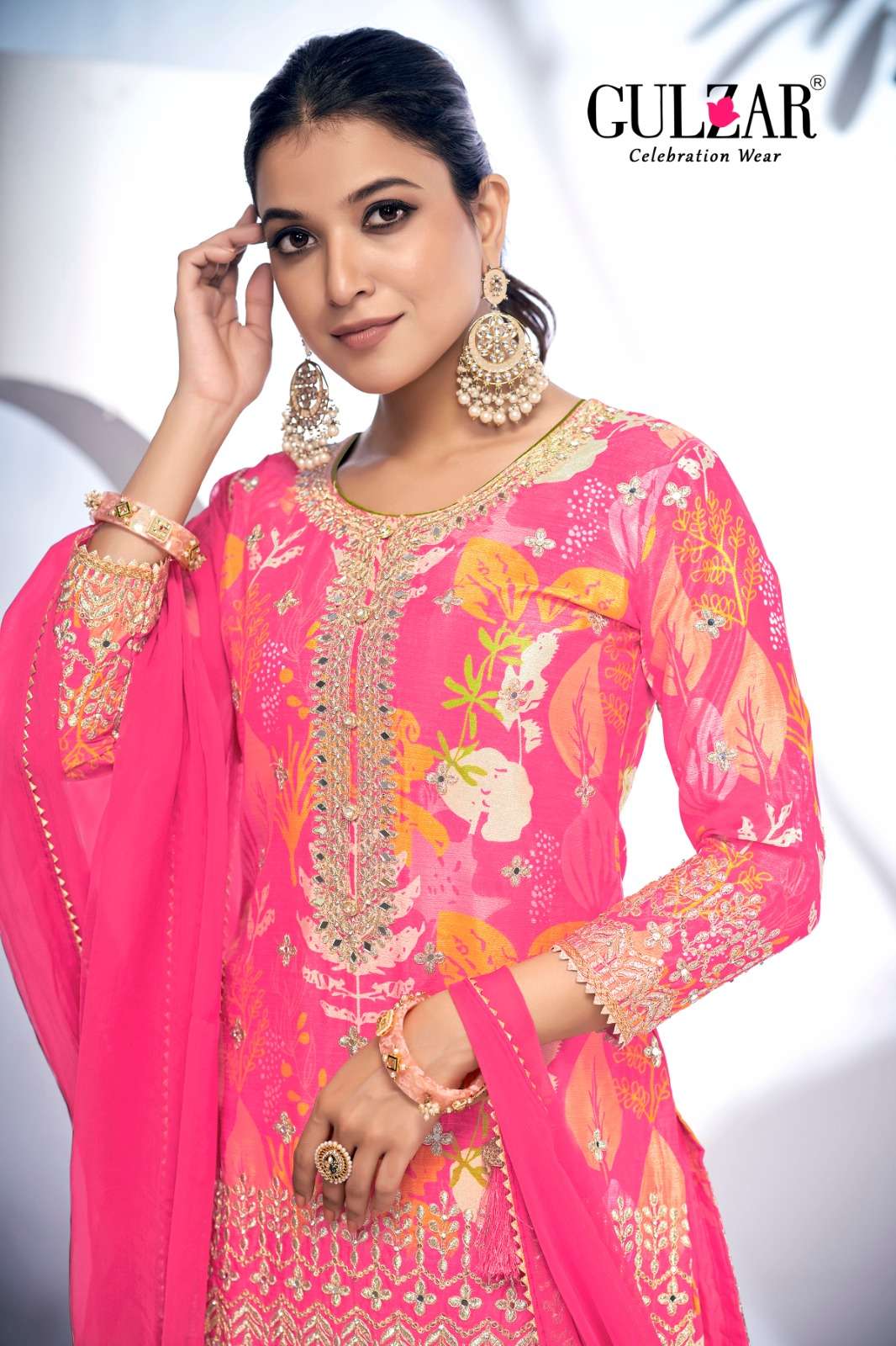 Gulzar Monisha 2101 To 2104 Designer Sharara Dress Wedding Collection view 11