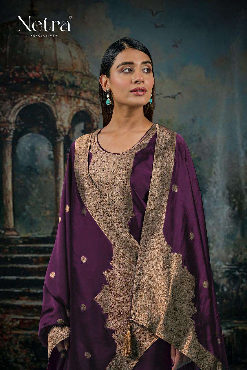 Netra Vrisa Wine Edition Premium Designs Ladies Salwar Suit view 5