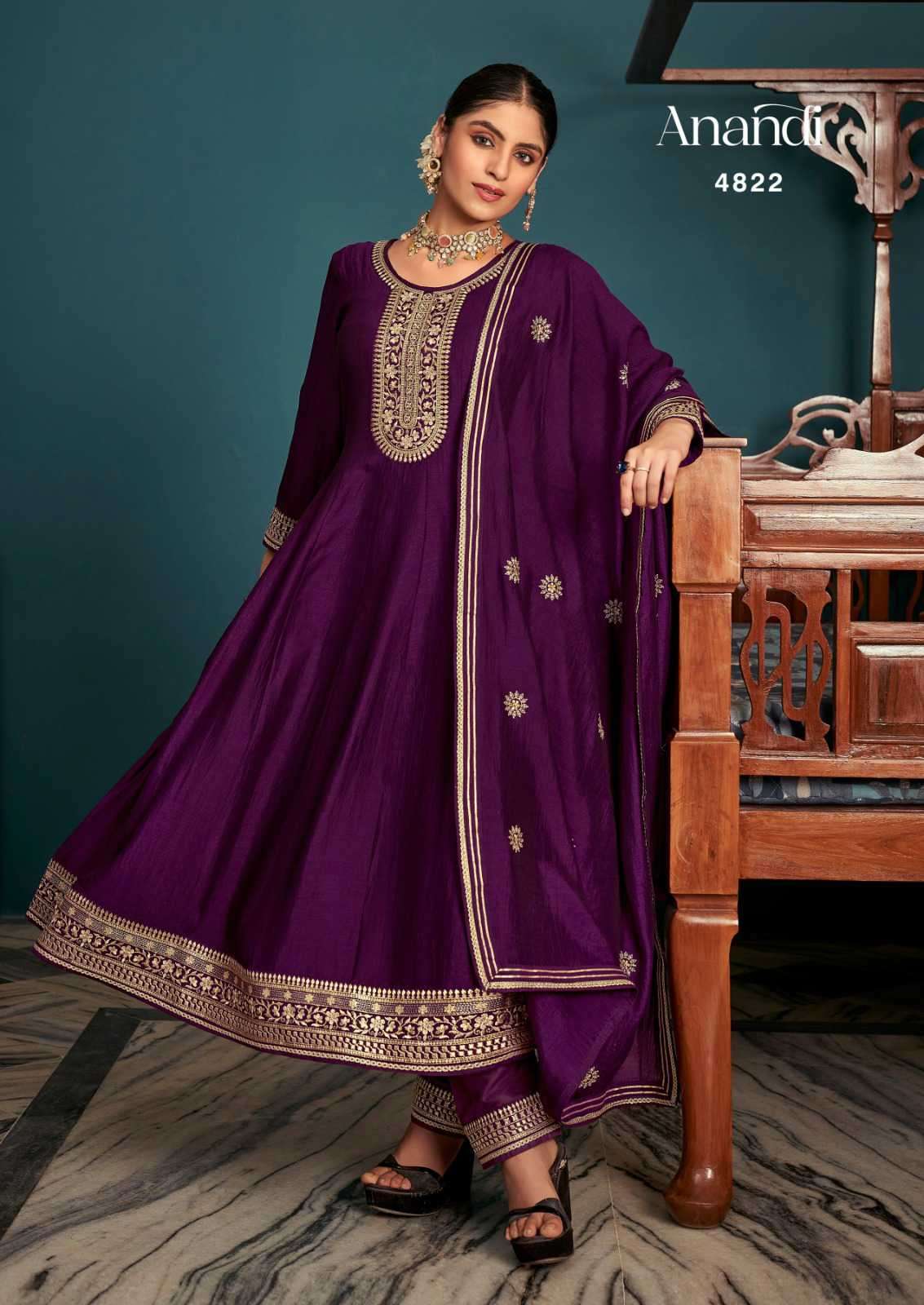 Rangoon Anandi New Designs Readymade Anarkali Style Dress Festive Collection view 5