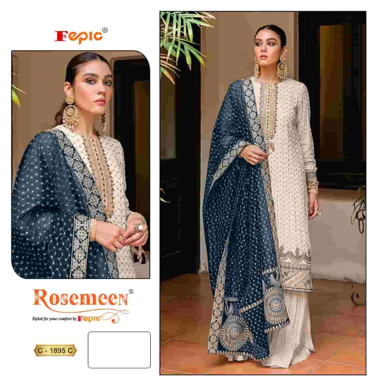 Fepic C 1895 C Exclusive Designer Style Pakistani Embroidered Suit Collection