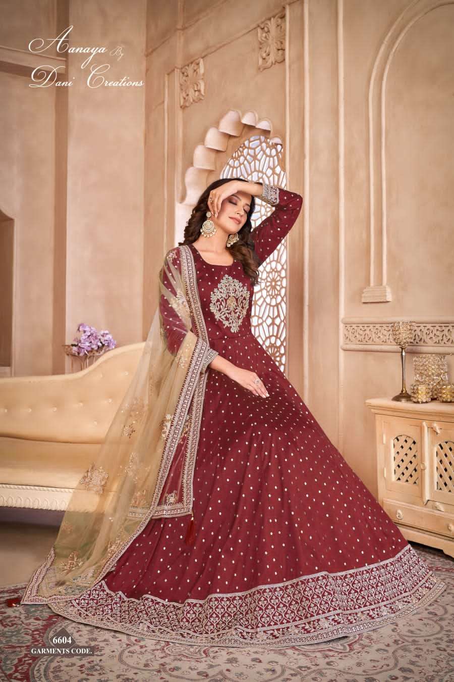 Aanaya Vol 166 Designer Anarkali Style Partywear Dress Exporter view 7