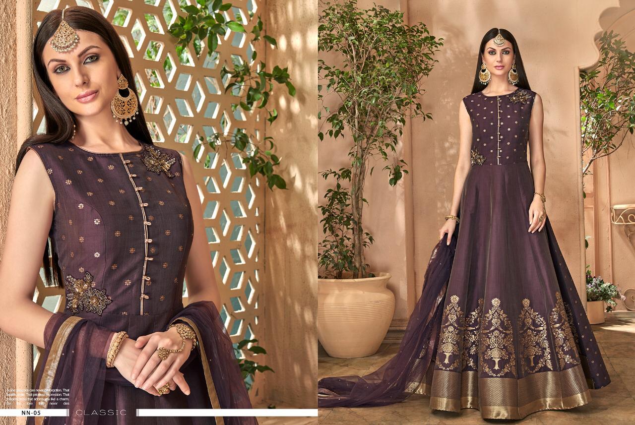 Stf nazraana wedding collection party wear gown catalogue india view 3