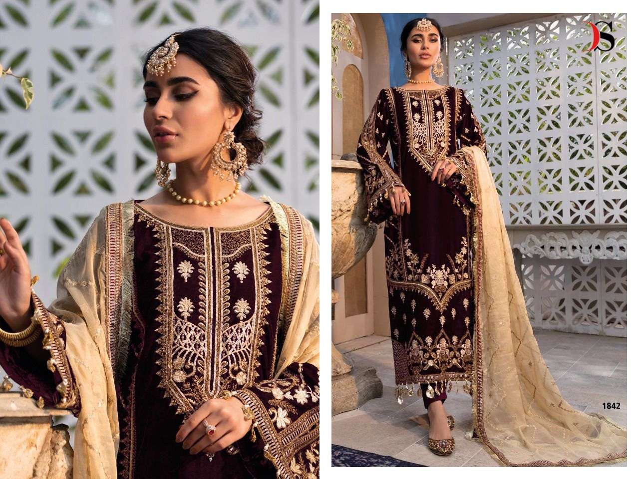 Deepsy 1842 Velvet Pakistani Suit