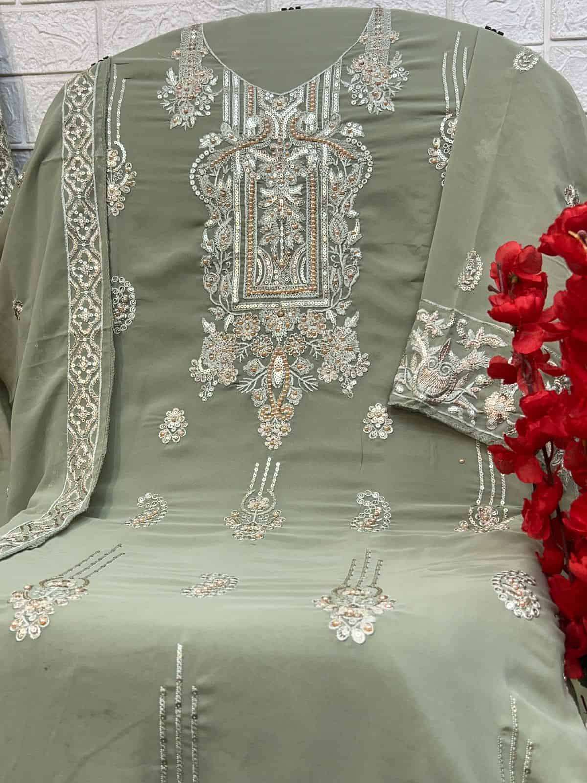 Zaha 10290 C Georgette Unstitched Dress Premium Selection view 4