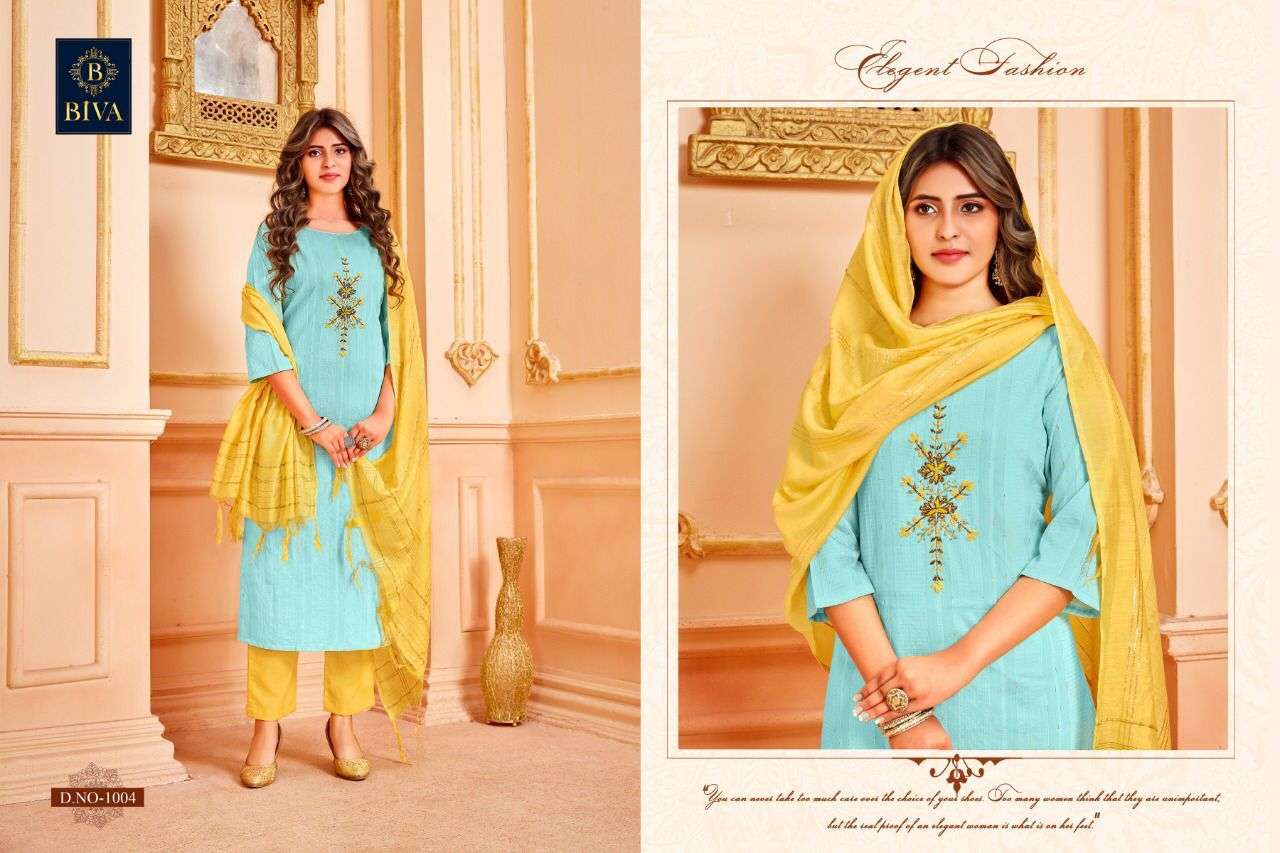 Biva Aura Designer Readymade Cotton Salwar Suit Collection in view 5