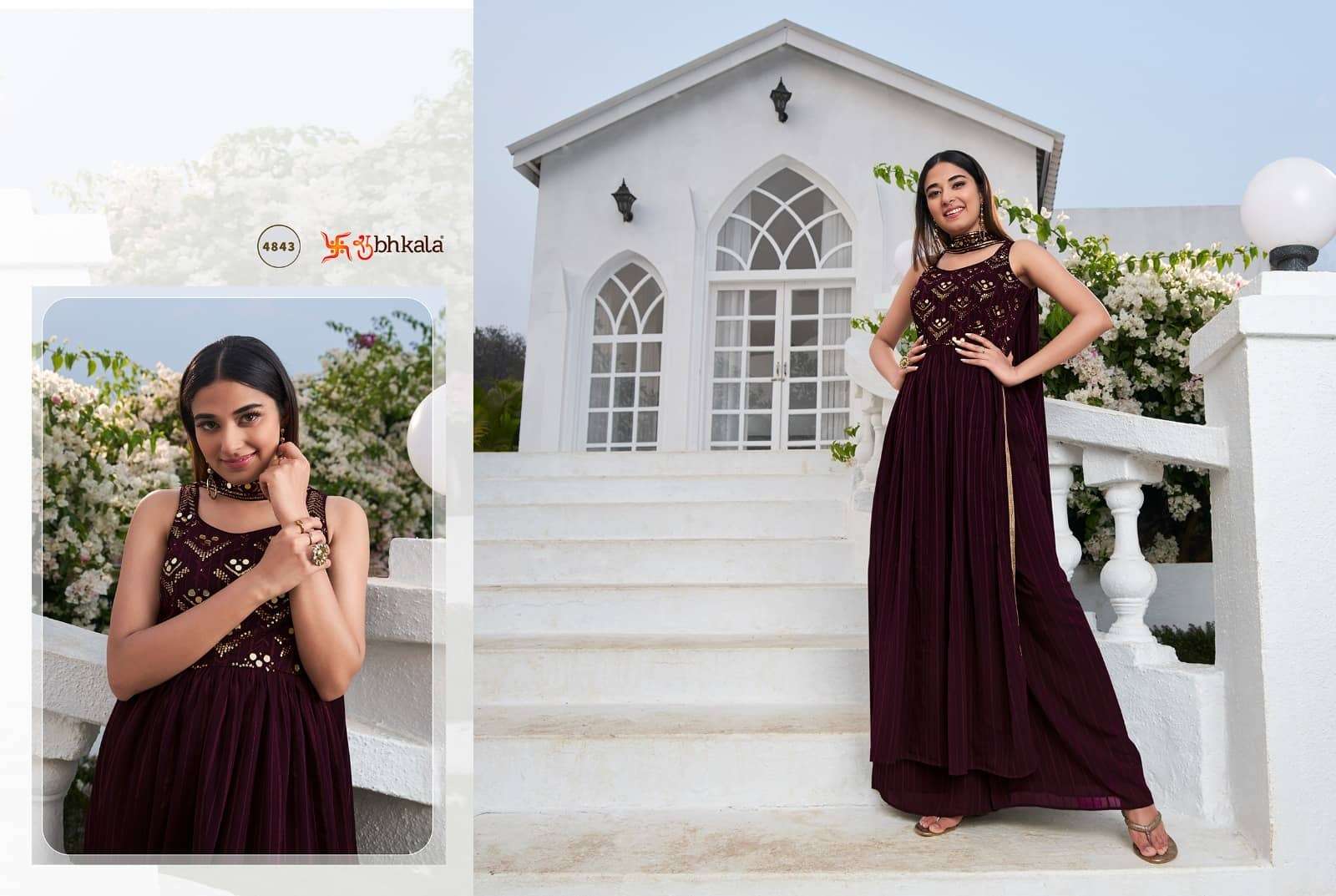 Shubhkala Flory Festive Palazzo Dress view 9