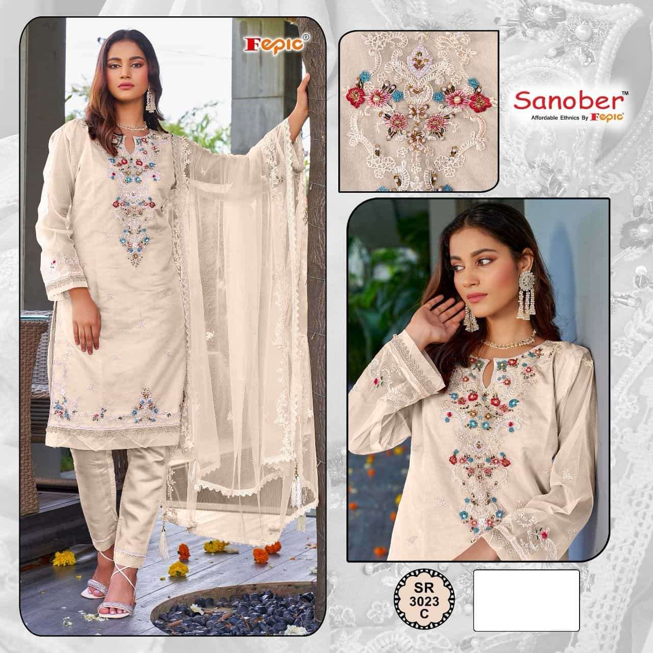 Fepic Sanober SR 3023 Colors Pakistani Style Latest Designer Festive Wear Collection view 2