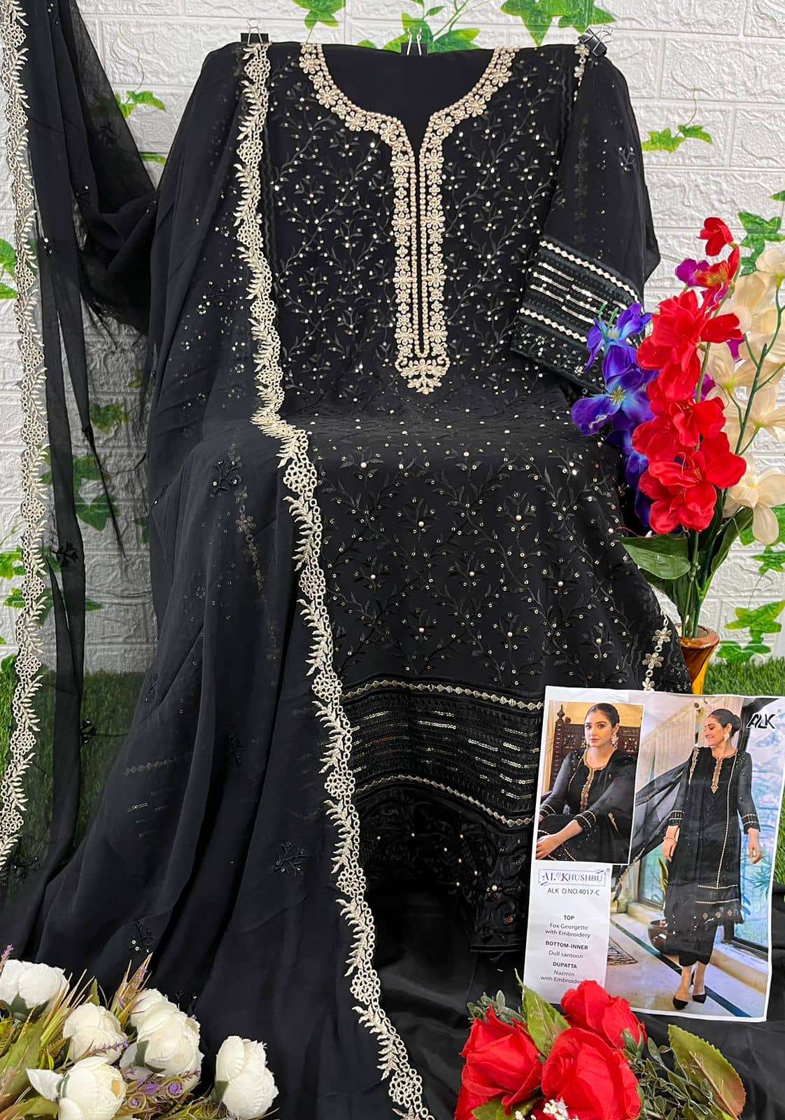 Al Khushbu Suhana Pakistani Georgette Suit view 10