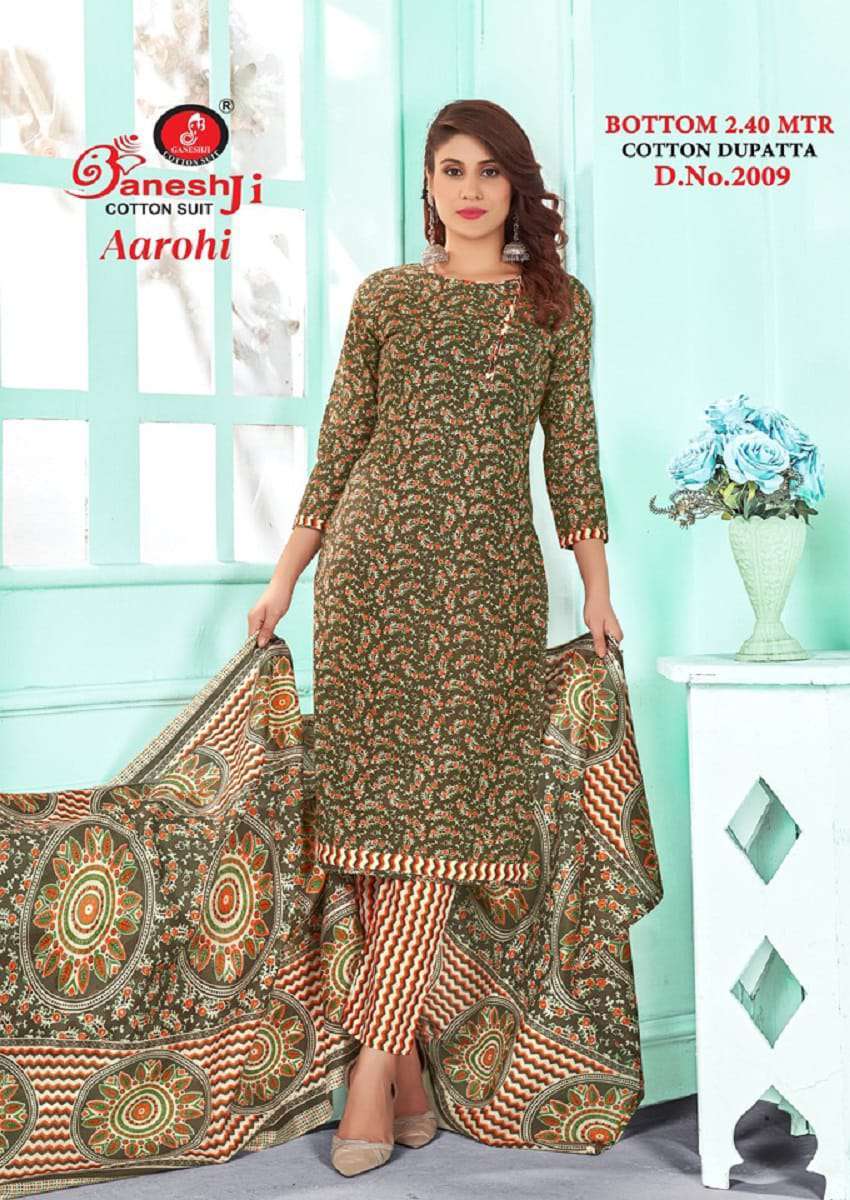 Ganeshji Aarohi Vol 2 Daily Wear Printed Heavy Cotton Dress Material view 10