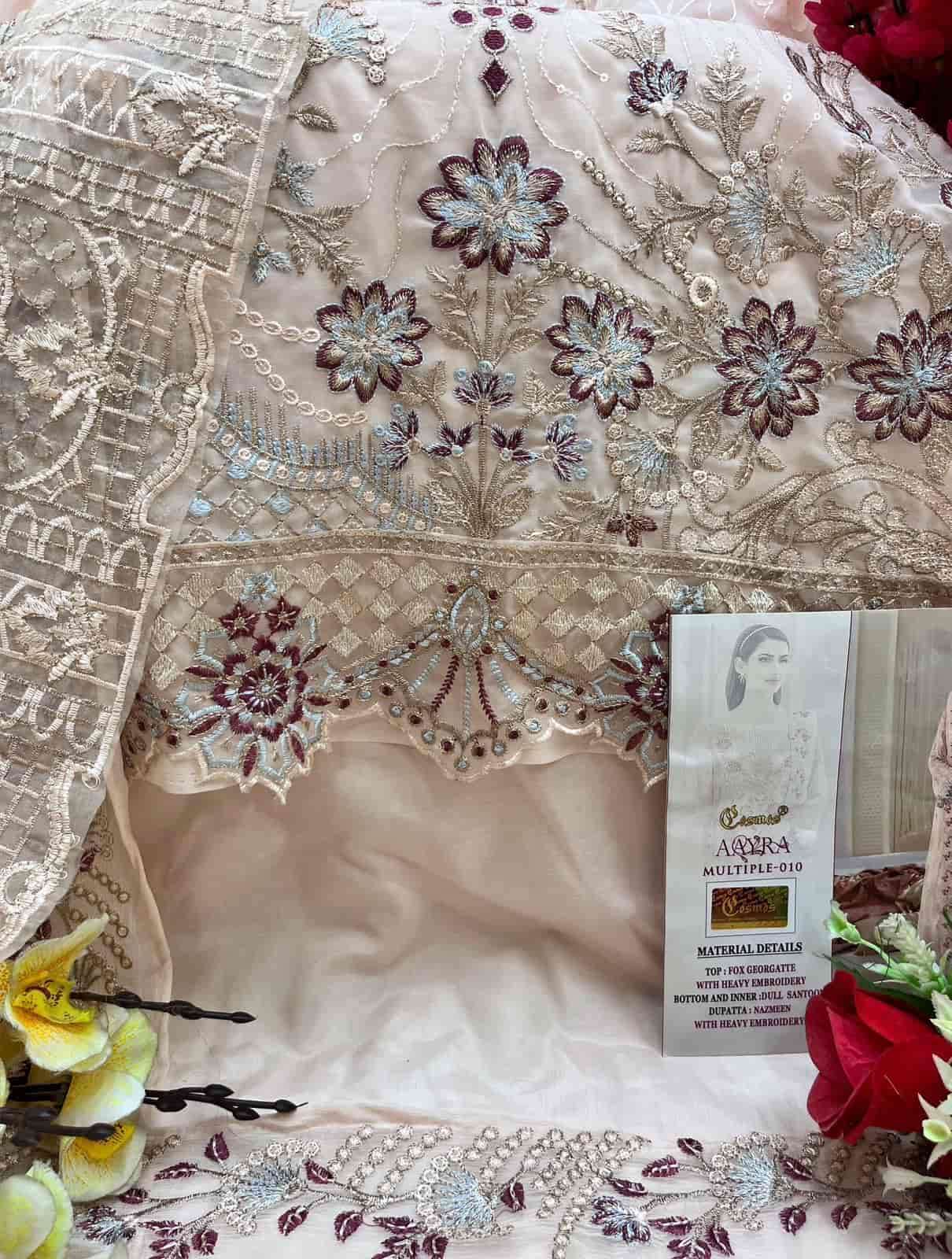 Cosmos Aayra Multiple 010 Pakistani Festive Wear style Heavy Designer Suit view 4