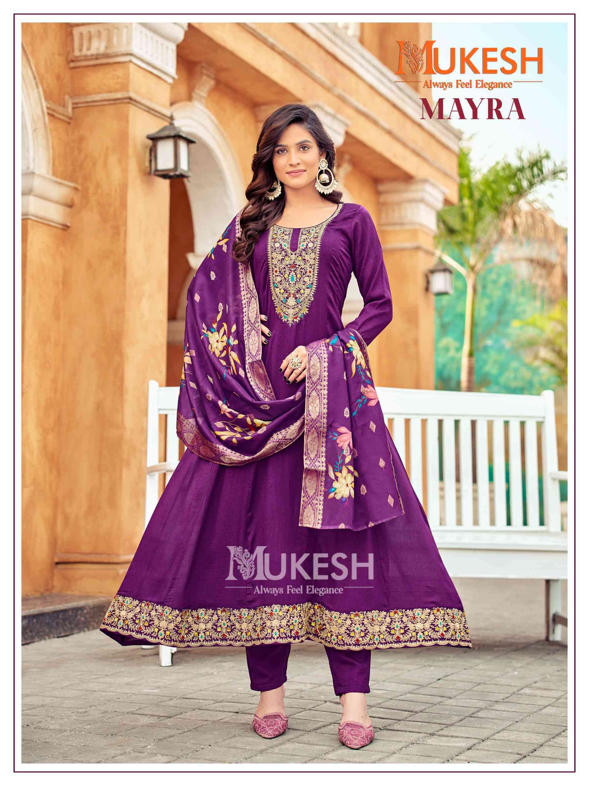 Mukesh Mayra Fancy Anarkali Kurti Bottom Dupatta Set view 9
