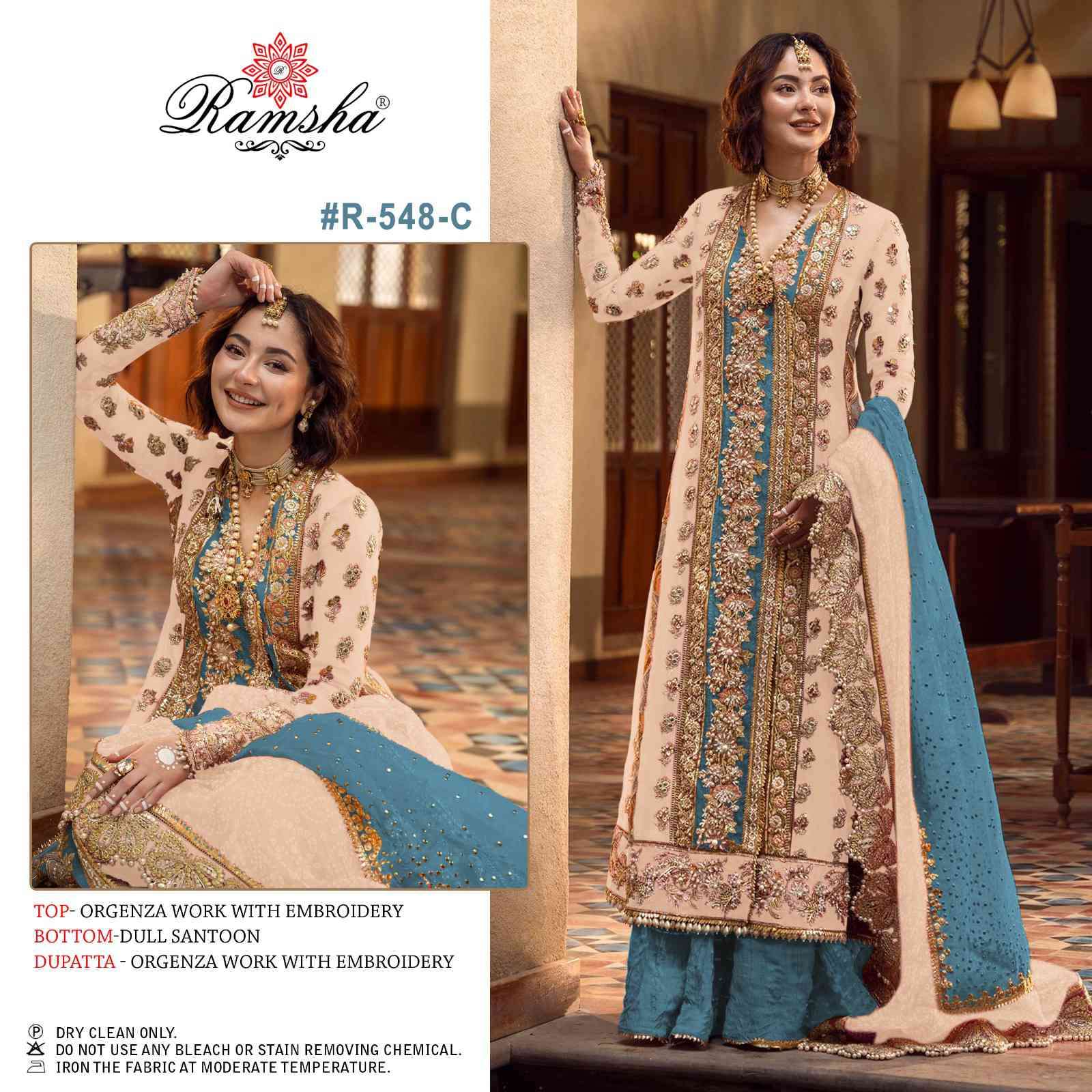 Ramsha R 548 Nx Heavy Work Pakistani Dress Latest Collection Exporter view 2