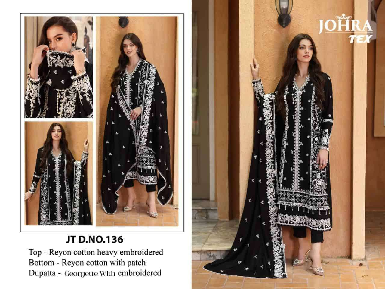Johra Tex JT-136 Embroidered Cotton Salwar Suit view 2