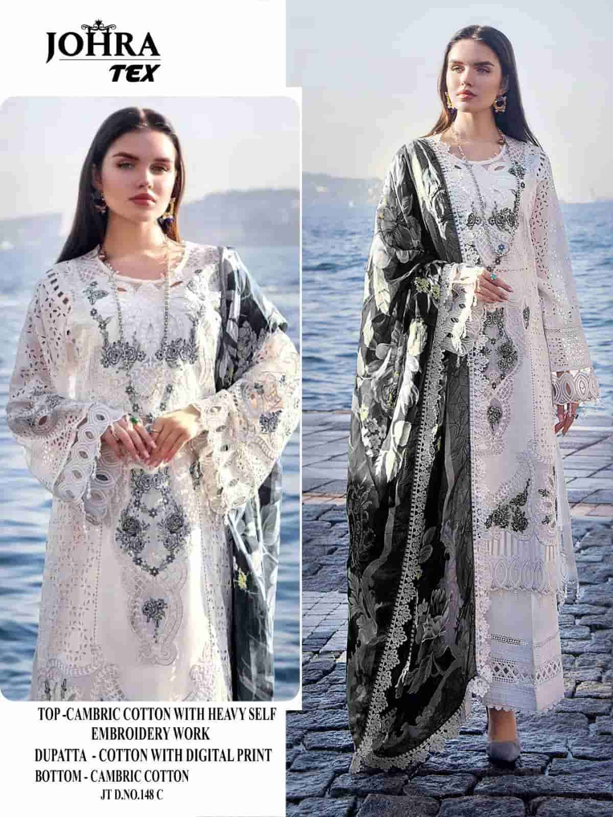 Johra Tex 148 Colors Pakistani Designer Embroidered Cotton Salwar Kameez Collection view 3