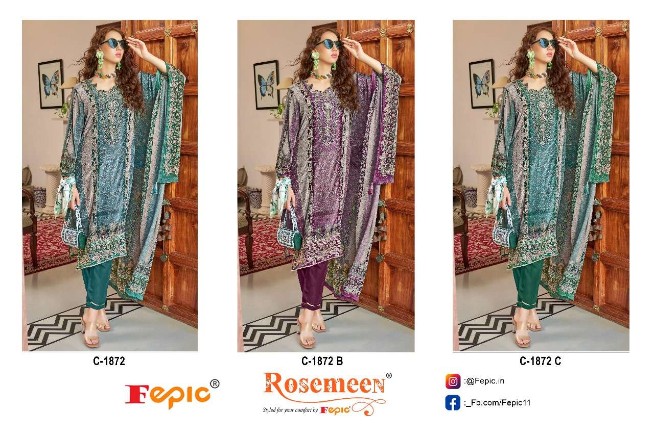Fepic Rosemeen Printed Embroidered Salwar Suit view 4