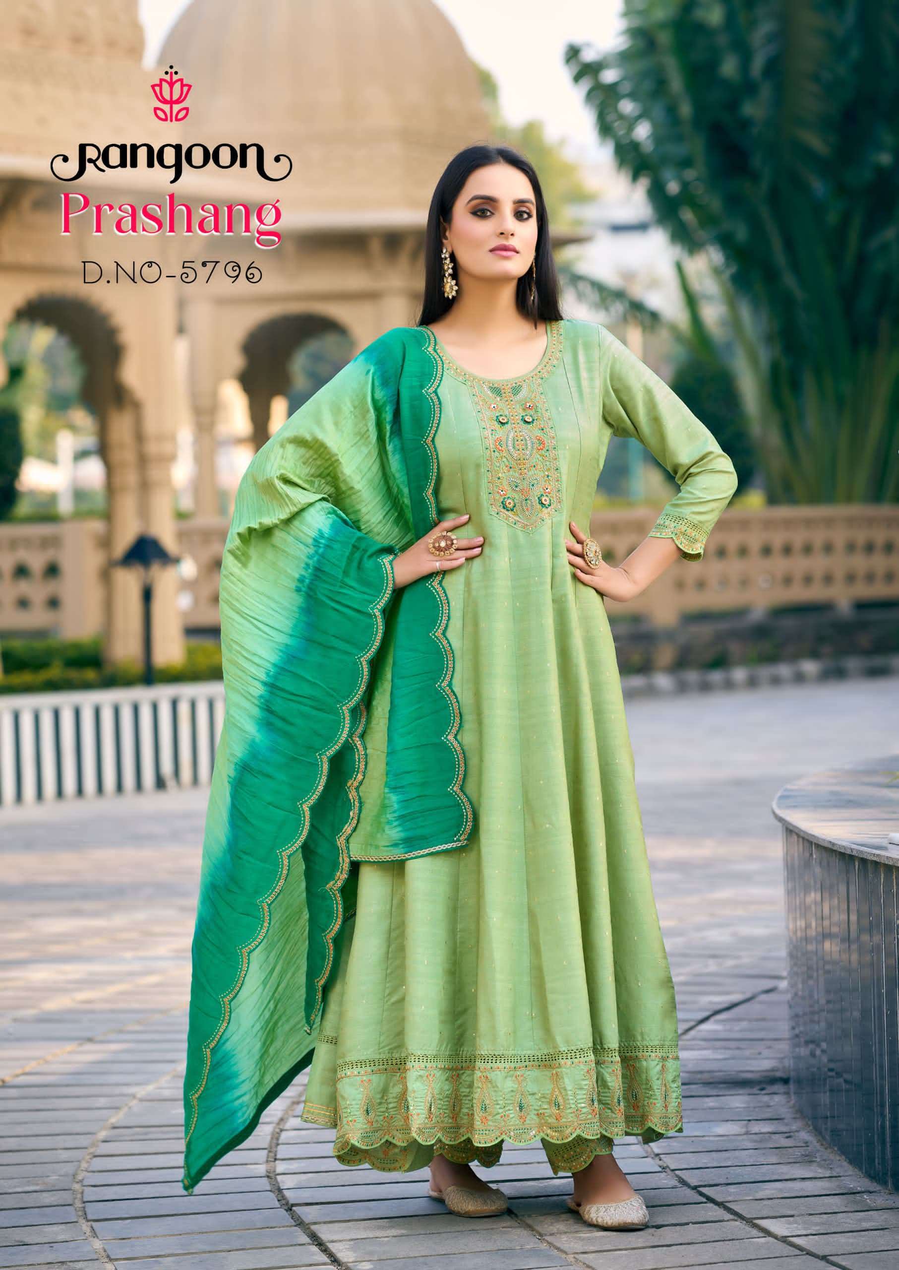 Rangoon Prashang Anarkali Pattern Stylish Suit Latest Designs view 2