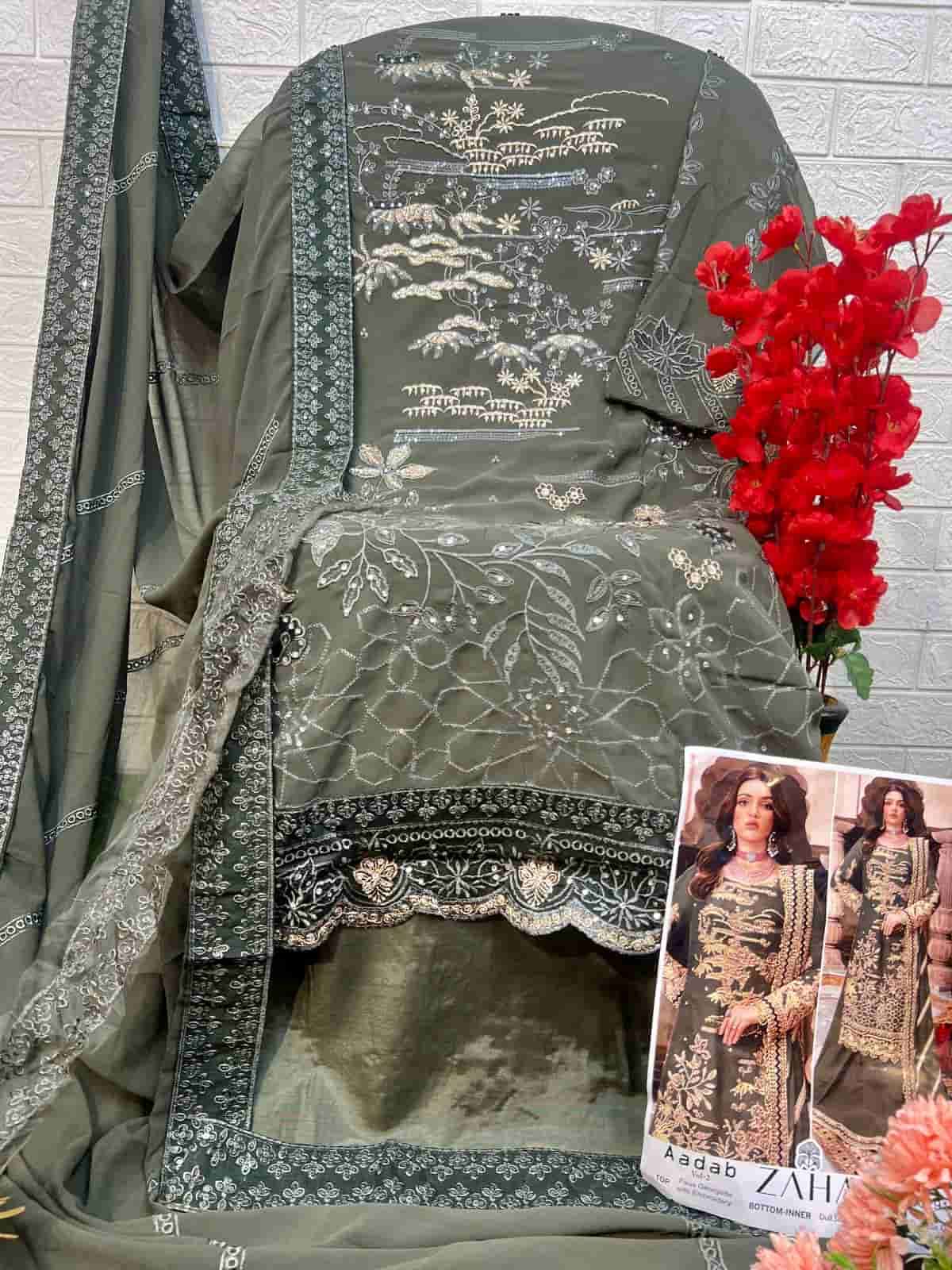 Zaha Aadab Vol 2 10291 Colors Pakistani Festive Wear Style Designer Suit Wholesalers view 9