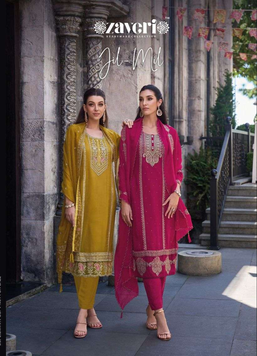 Zaveri Jil-Mil Organza Designer Salwar Suit view 6