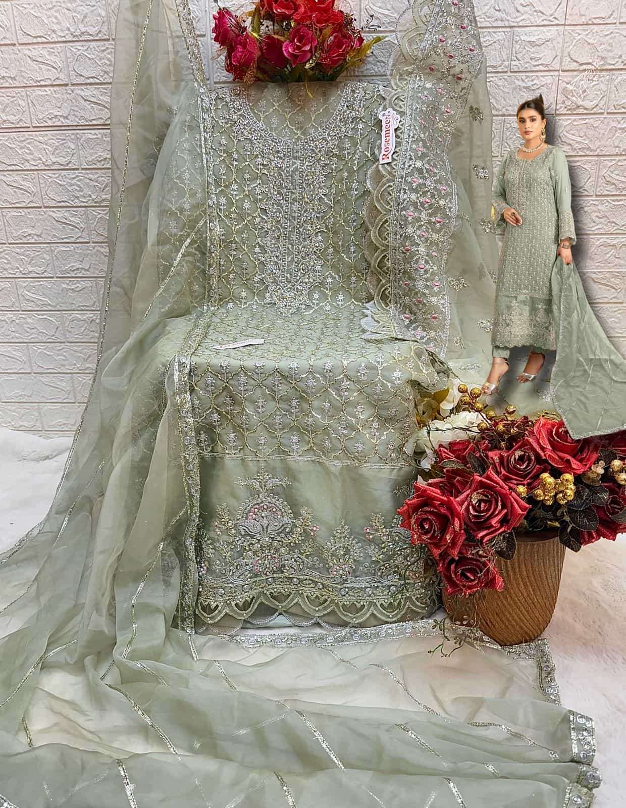 Fepic Rosemeen Organza Designer Party Wear Suit view 7