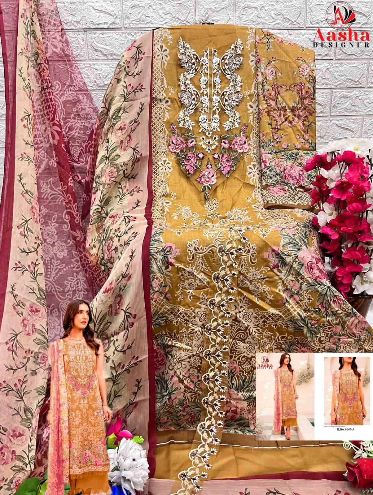 Aasha Designer Needle Wonder Lawn Collection Vol 2 Summer Wear Pakistani Suit view 4
