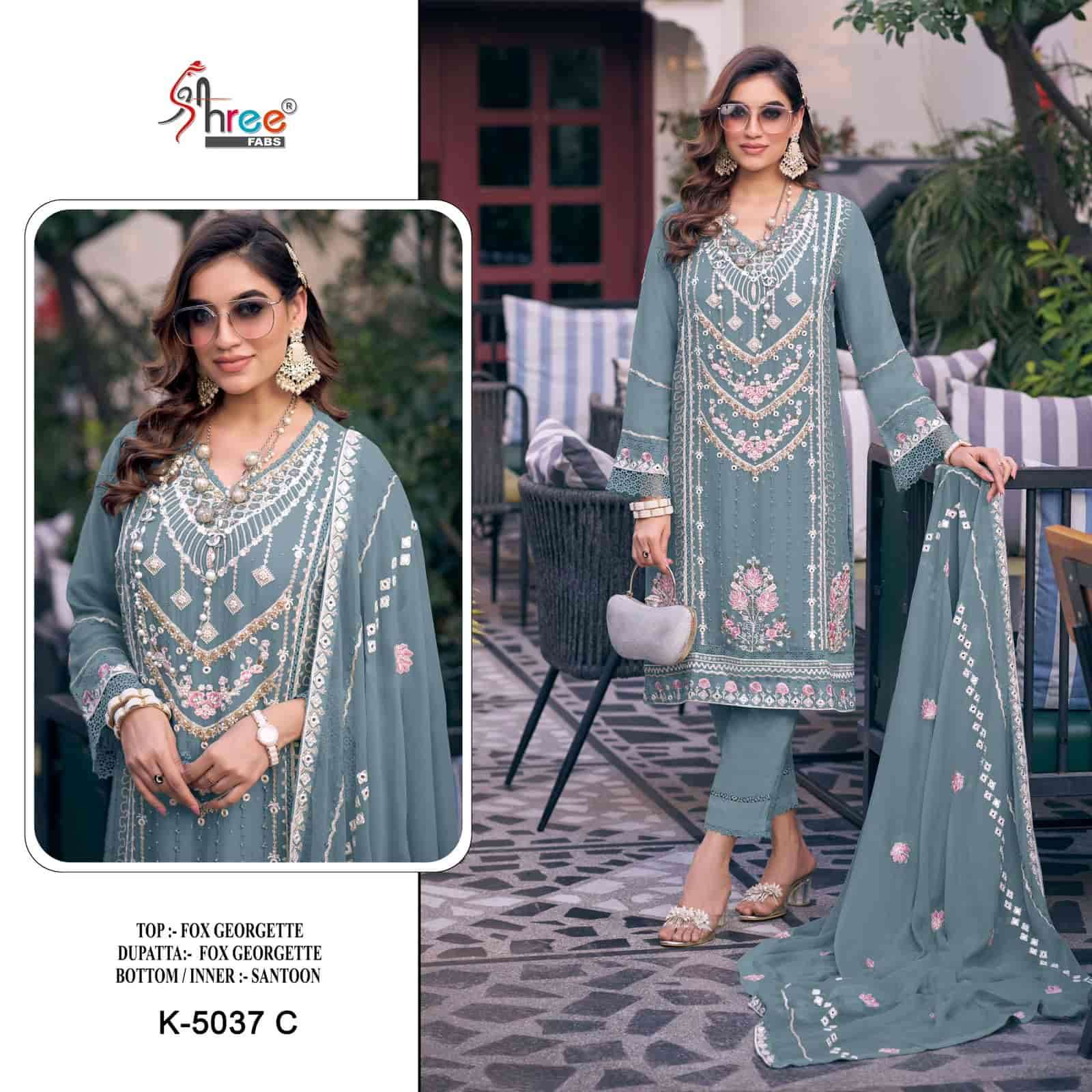Shree Fabs K 5037 Colors Pakistani Style Designer Georgette Embroidered Suit Wholesalers view 3
