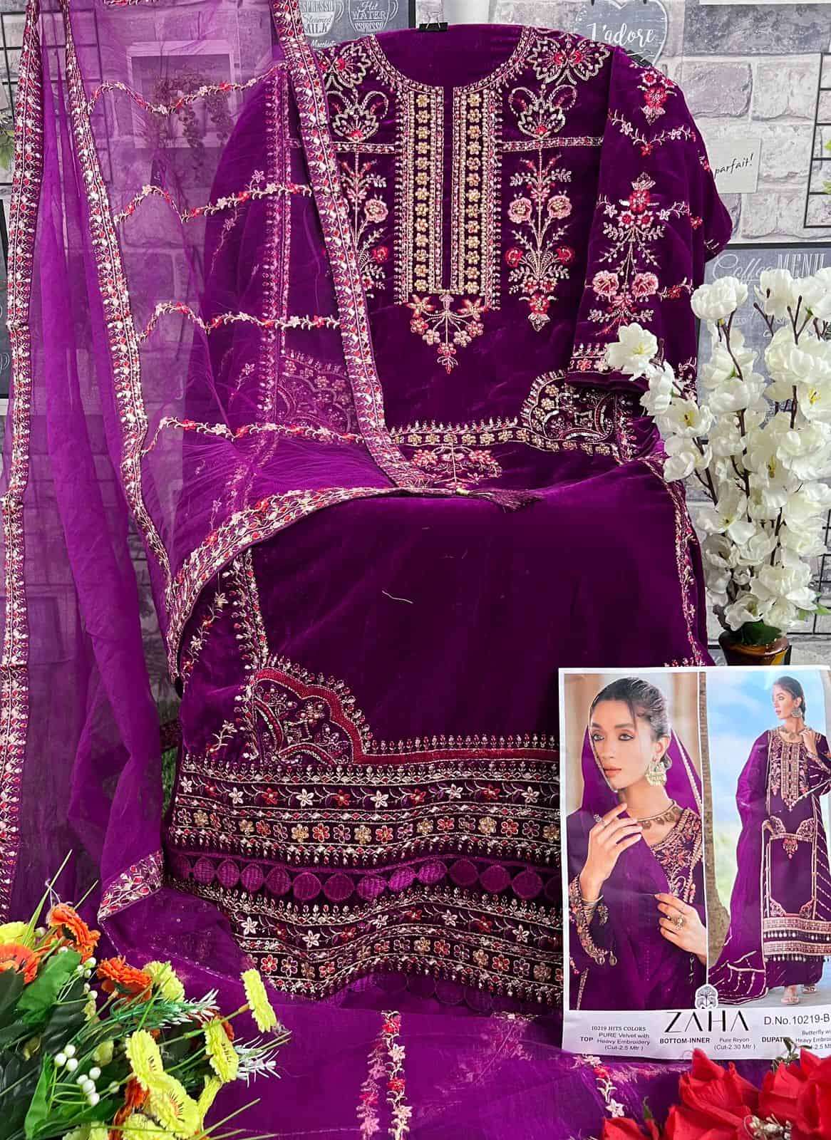 Zaha Aafiya Vol-3 Velvet Pakistani Suit view 2