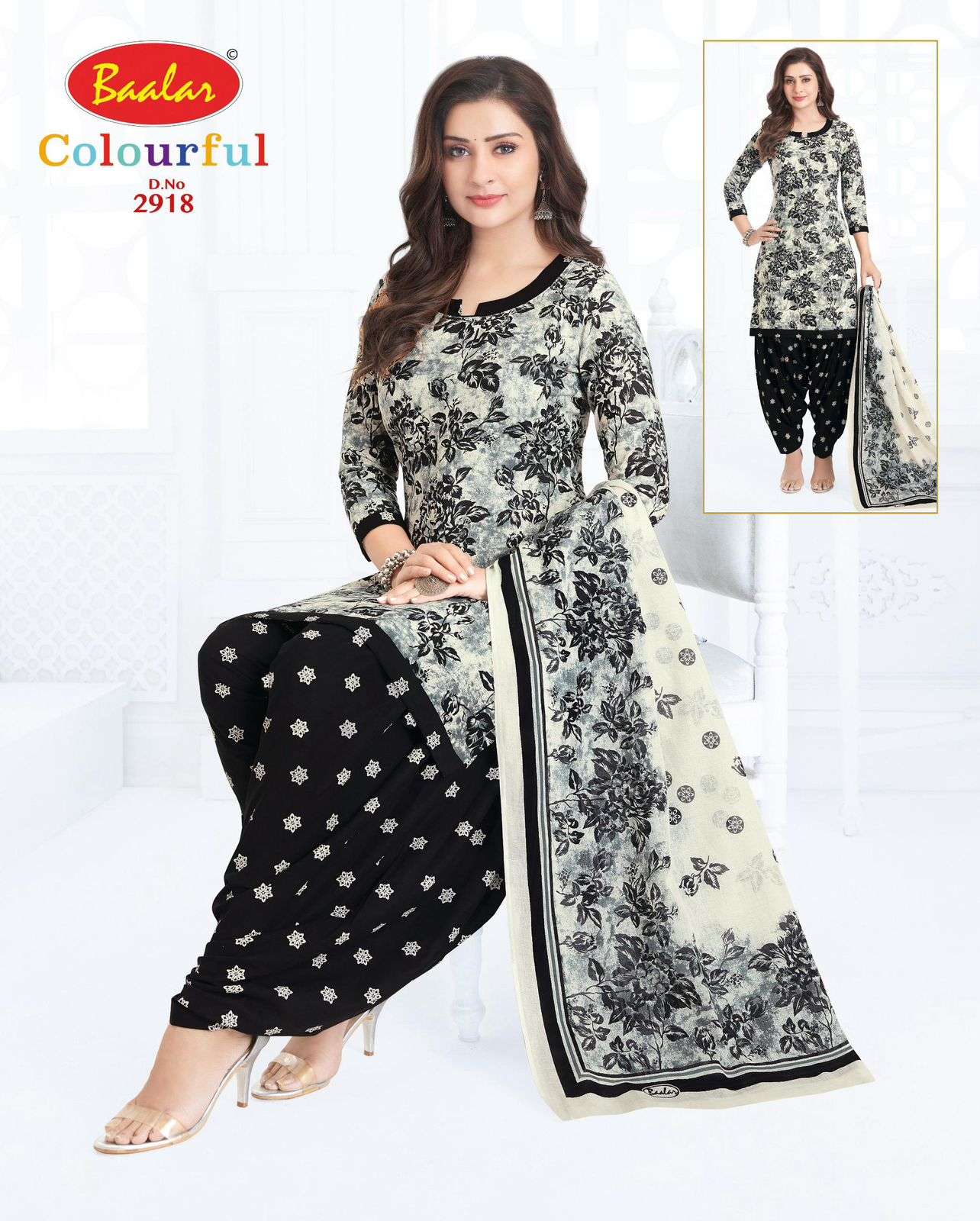 Baalar Colourful Vol 29 Unstitch Pure Cotton Suit view 3