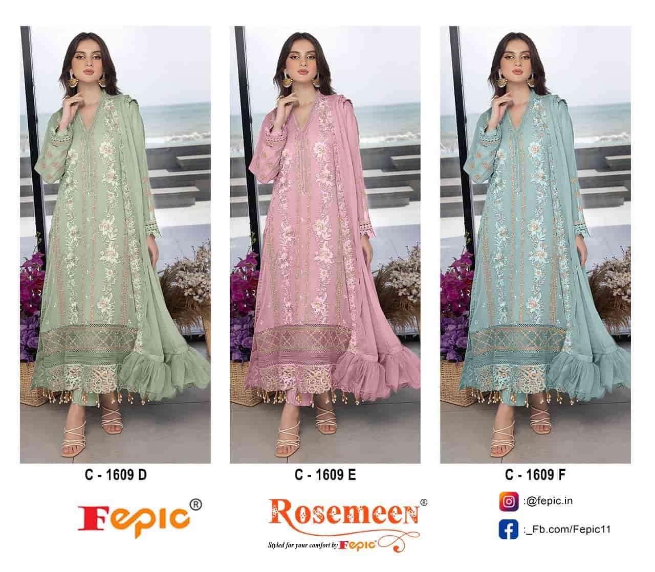 Fepic C 1609 Colors Pakistani Style Designer Salwar Suit Online view 4