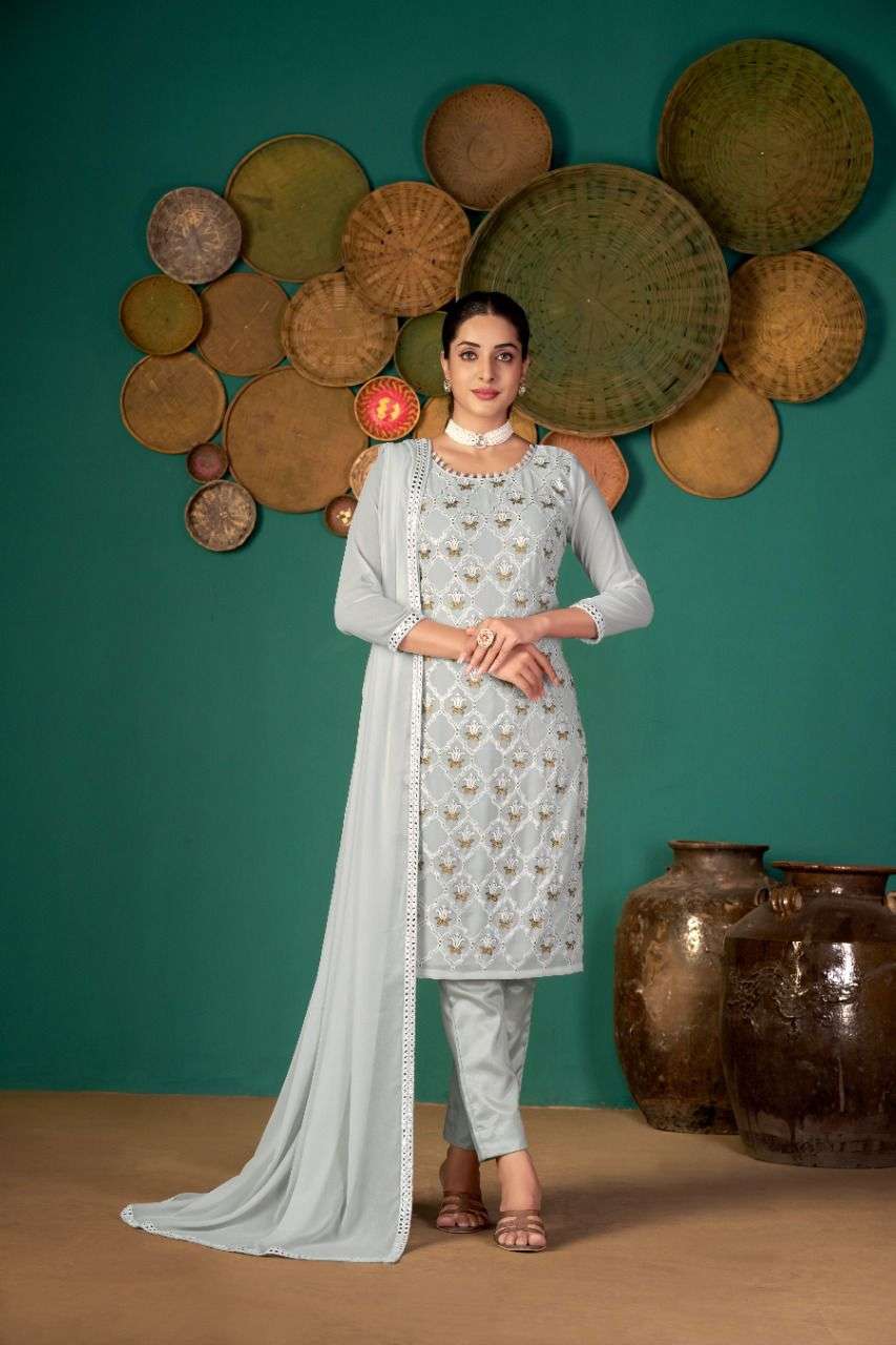 Zeeya Ruhani Faux Georgette Party Salwar Suit view 14