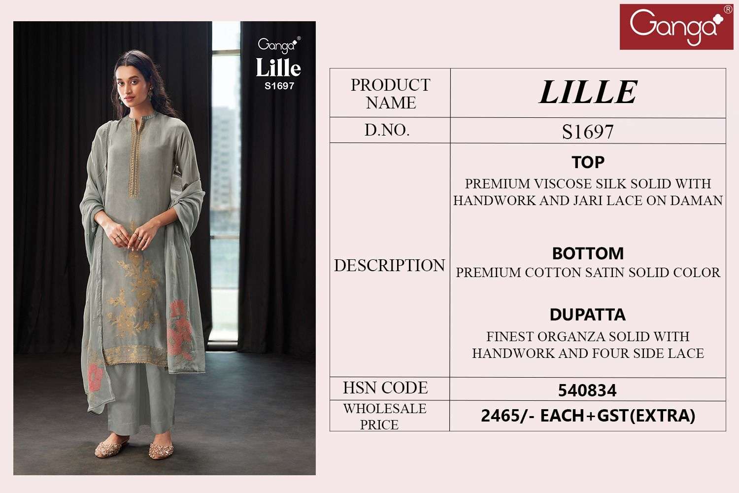 Ganga Lilie 1697 Fancy Silk Latest Unstitch Suit Branded Collection view 4