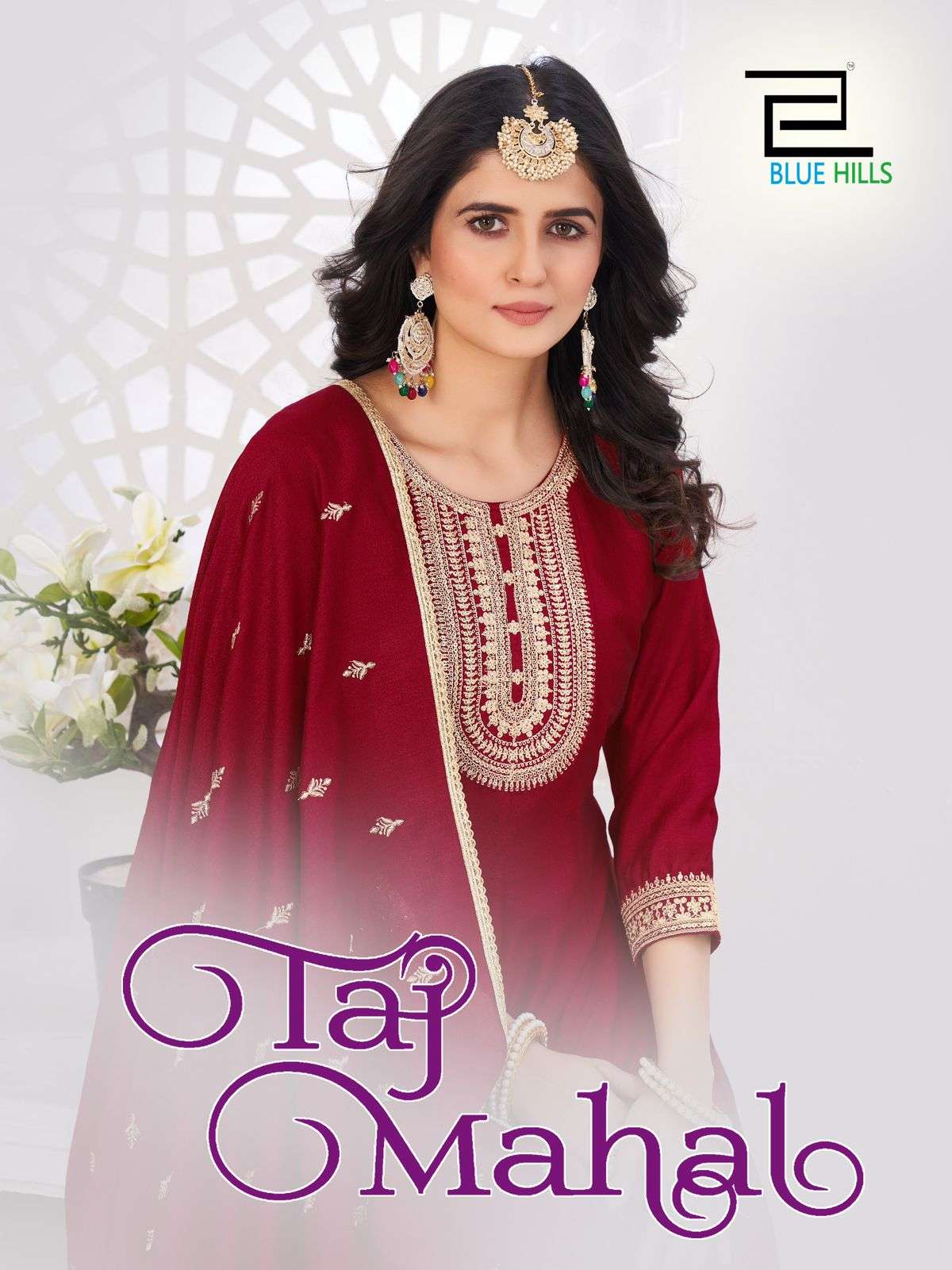 Blue Hills Taj Mahal Anarkali Style 3 Piece Catalog view 9