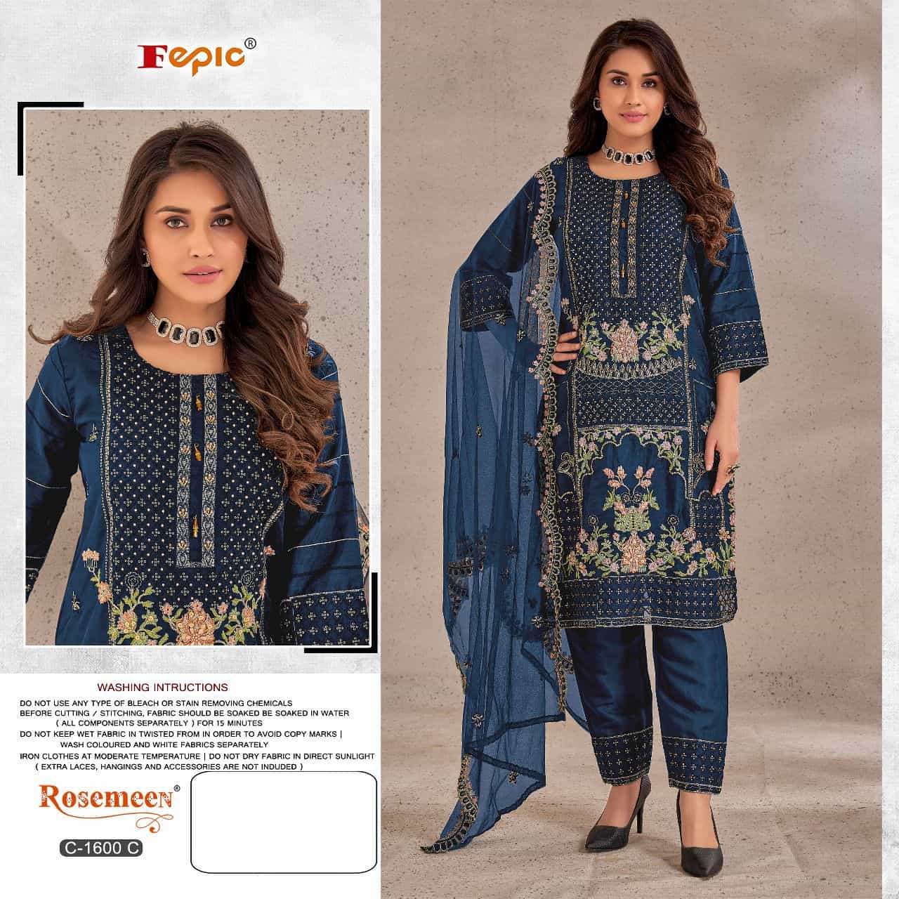 Fepic C 1600 Colors Party Wear Style Designer Salwar Suit Wholasaler view 2