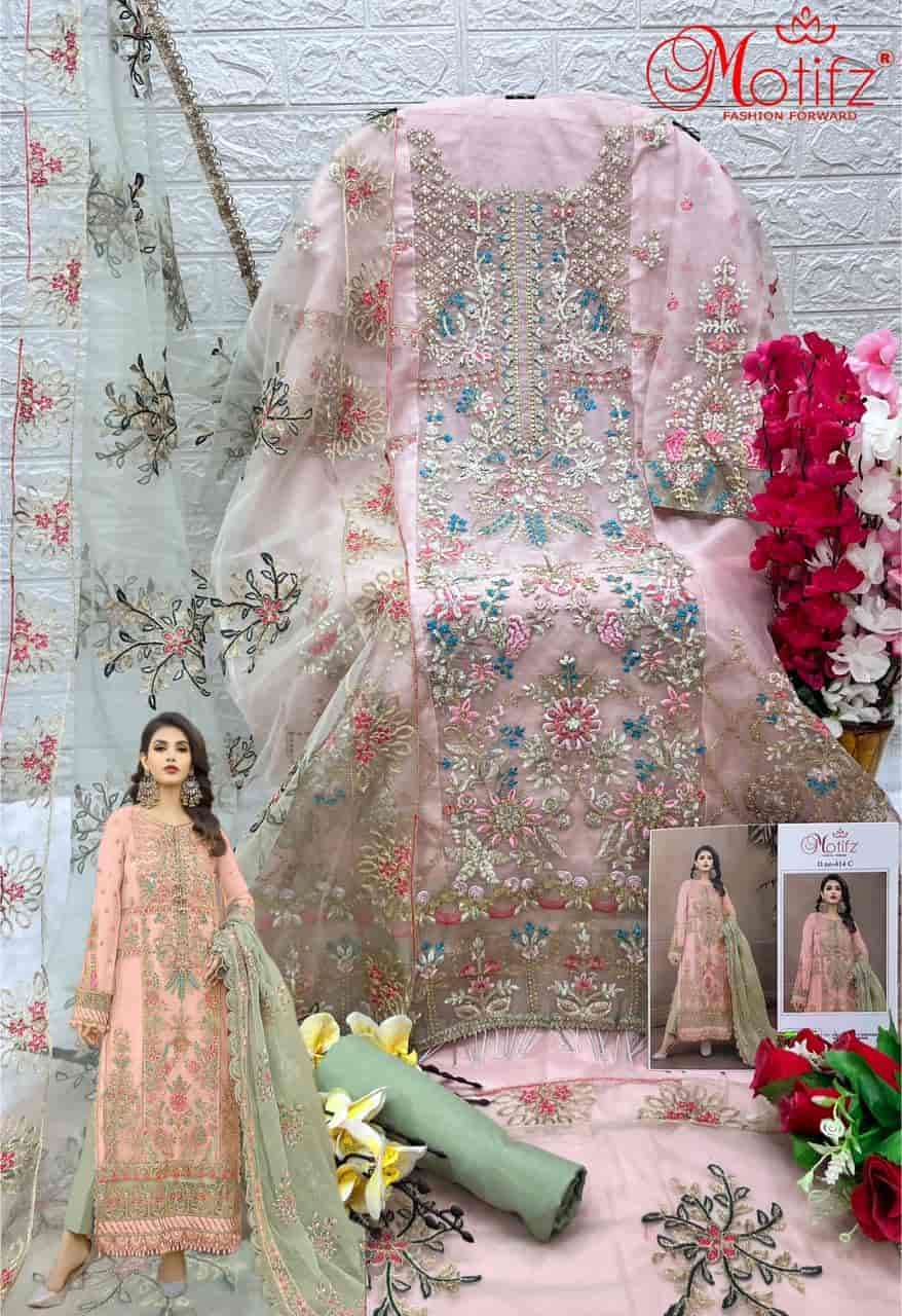 Motifz 414 Colors Wedding Wear Style Heavy Designer Pakistani Suit Wholesares view 6