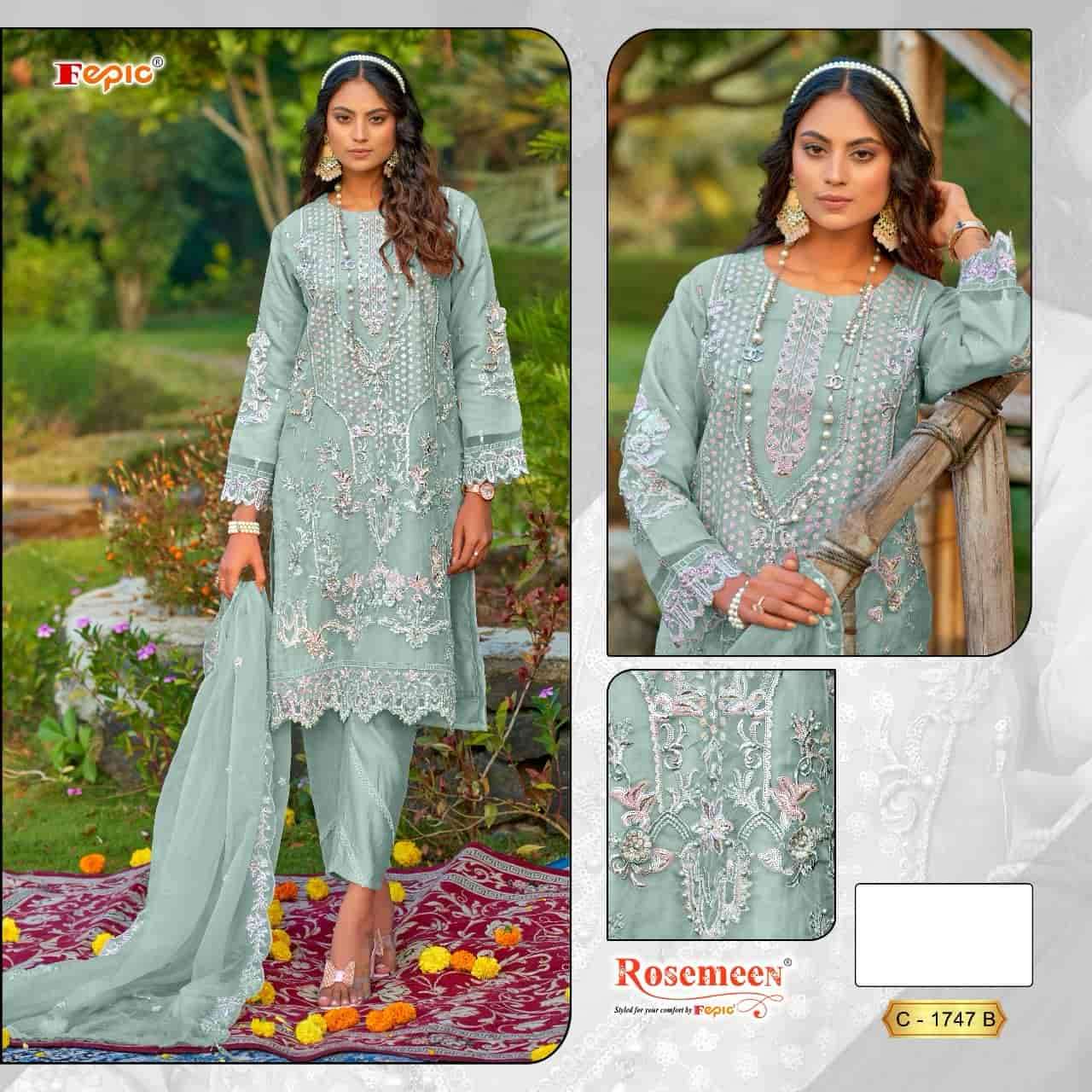 Fepic C 1747 Colors Organza Pakistani Salwar Kameez Collection view 3